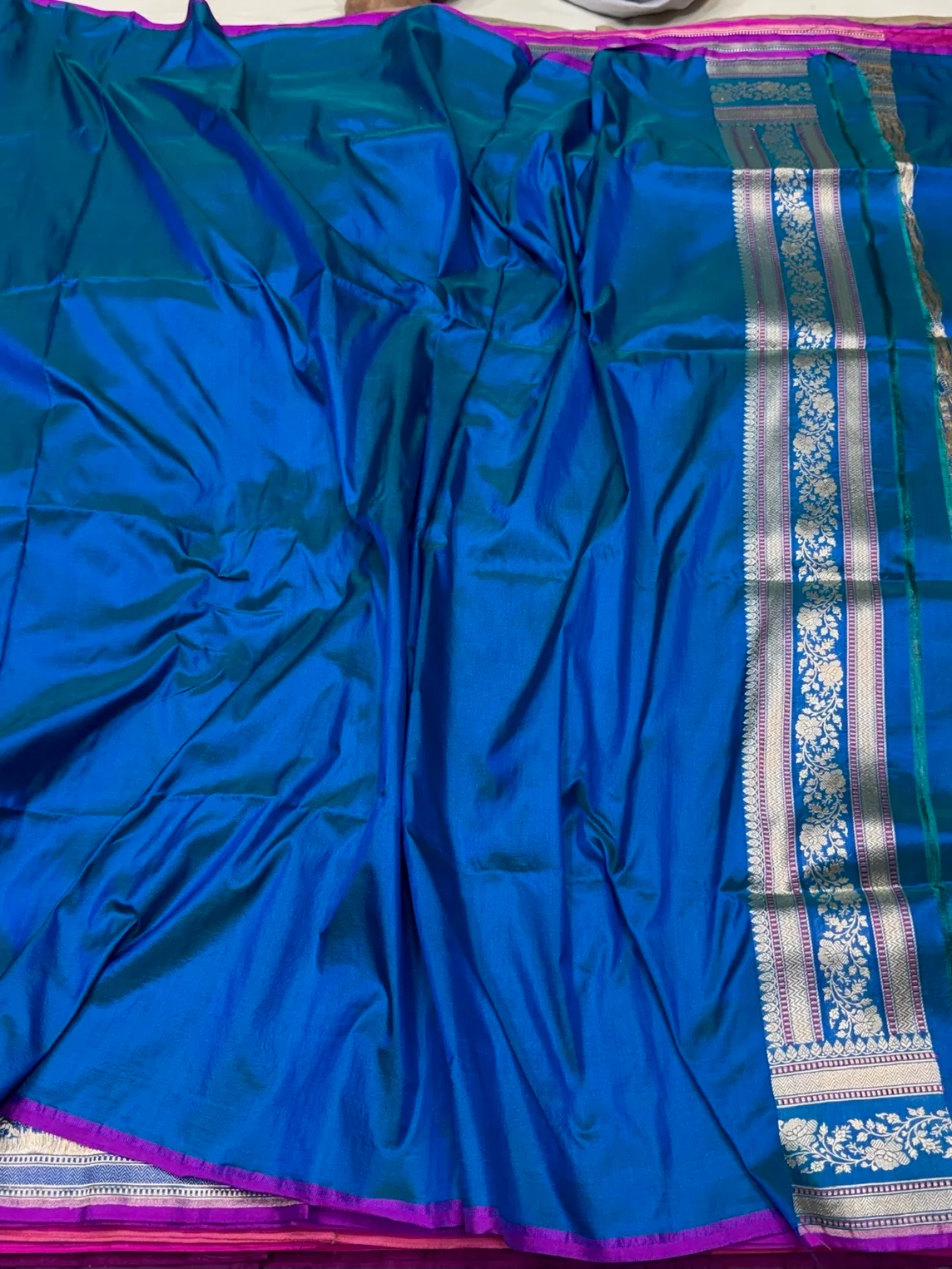 Banarasi Pure Katan Silk Saree | Pure Silk | Cutwork Technique | Banarasi Katan Silk Saree - Image 8