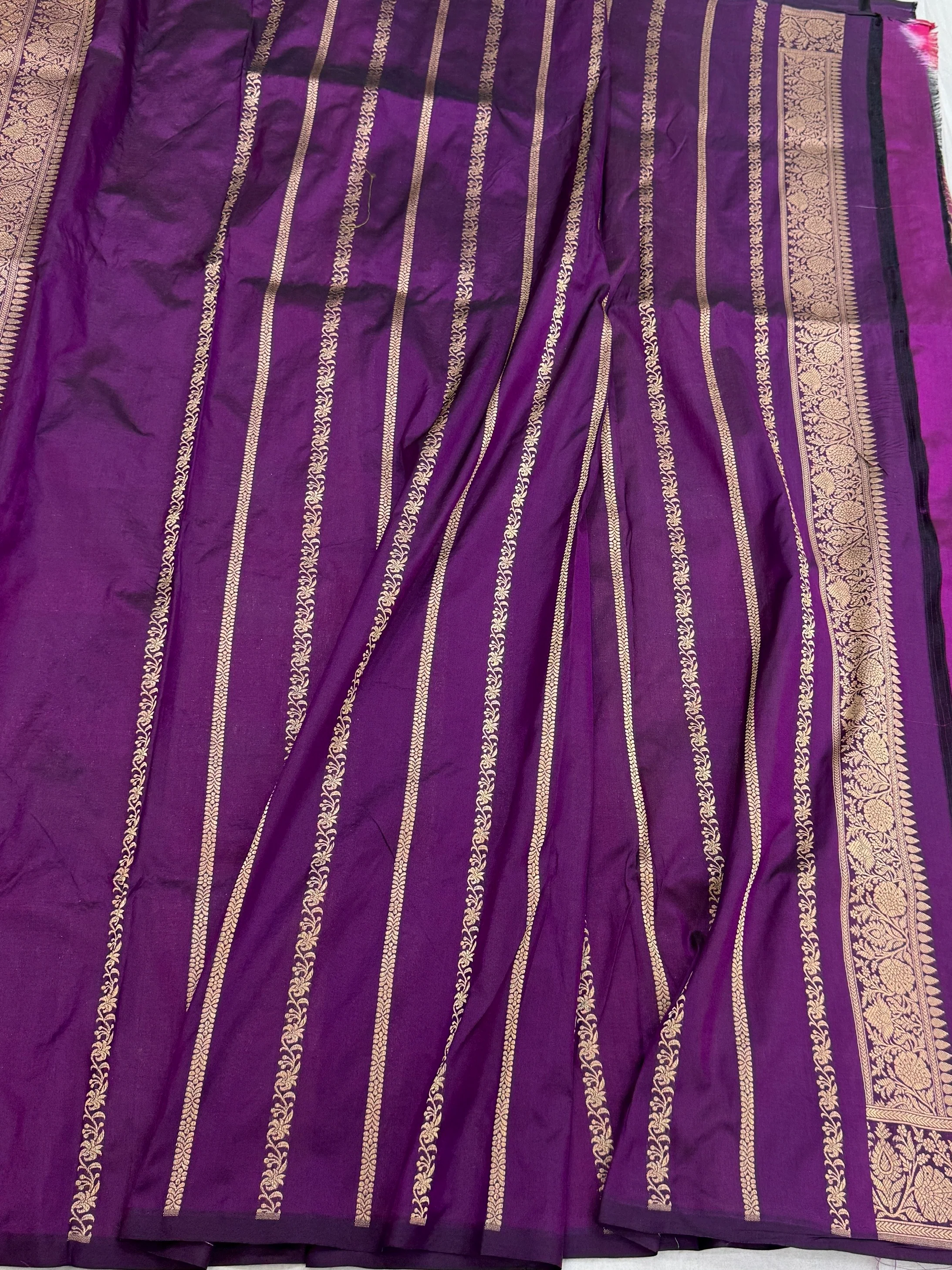 Multicolour Banarasi Pure Silk Saree – Cutwork Weave in 100% Pure Katan Silk - Image 19