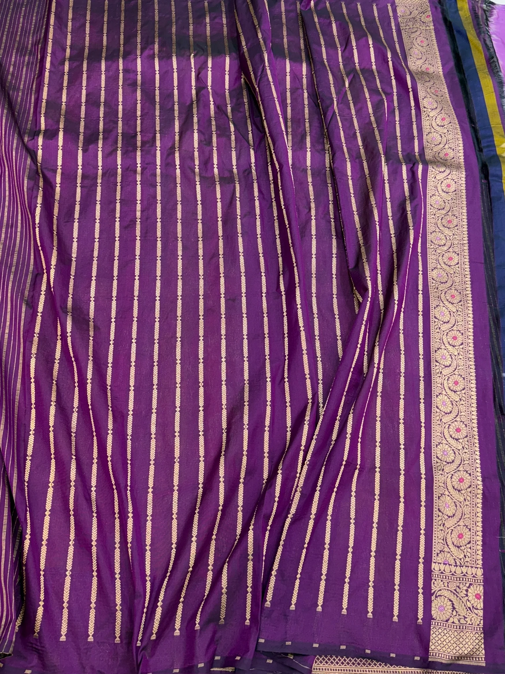 Banarasi Tilfi Minakari Pure Katan Silk Saree | Pure Silk | Minakari Work | Cutwork Technique | Banarasi Katan Silk Saree - Image 14