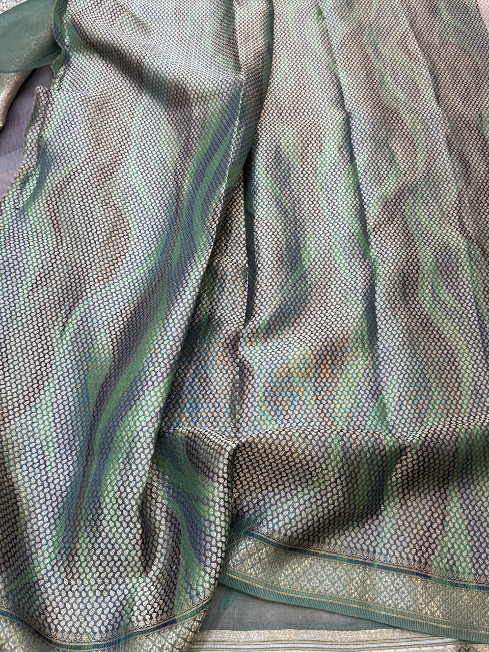 Printed Pure Organza Silk Saree - Image 8
