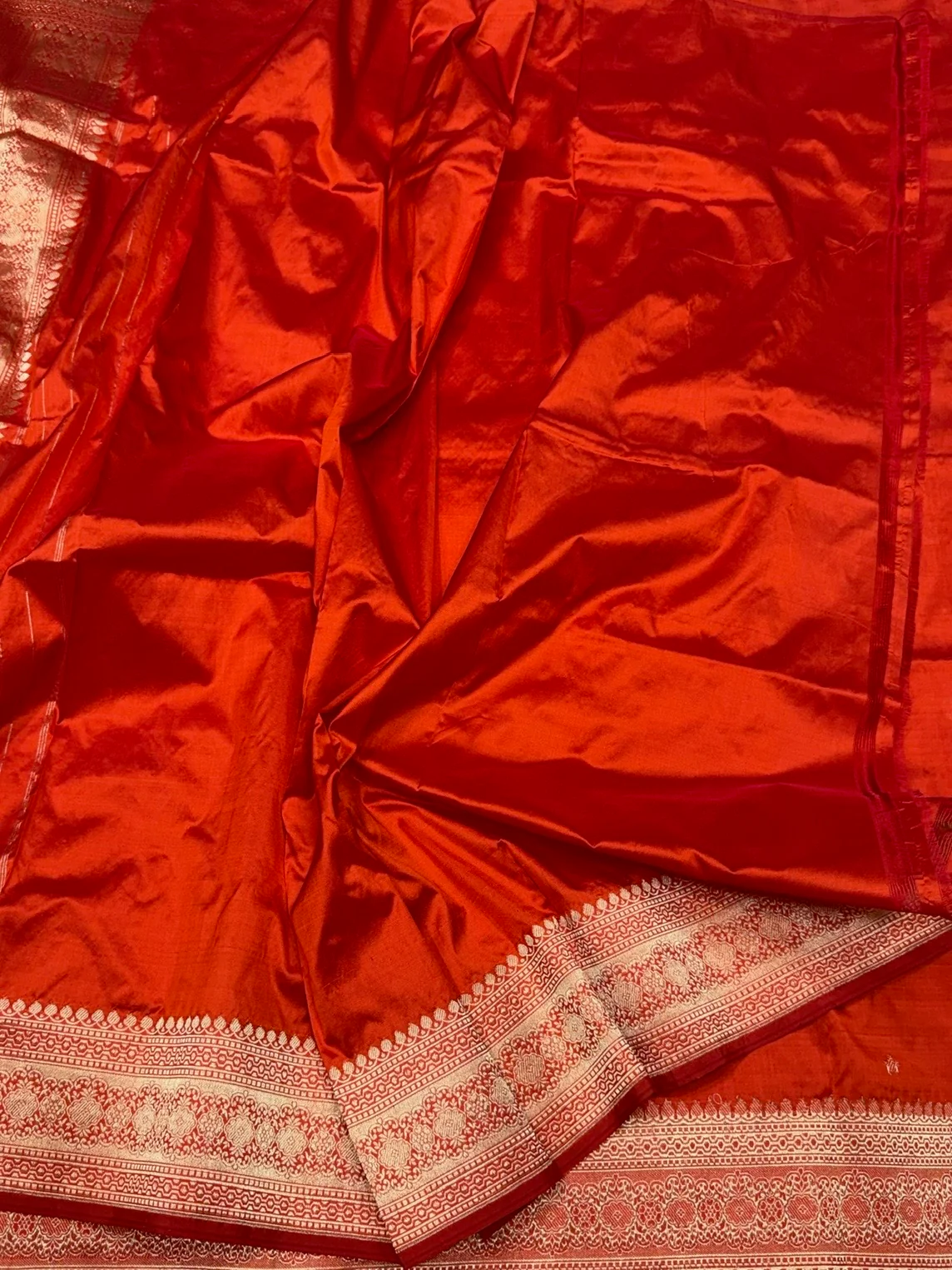 Handwoven Vintage Chand Tara Pure Banarasi Silk Saree - Image 5