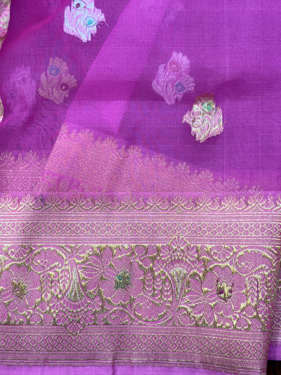 Handwoven Banarasi Pure Organza Saree - Image 3