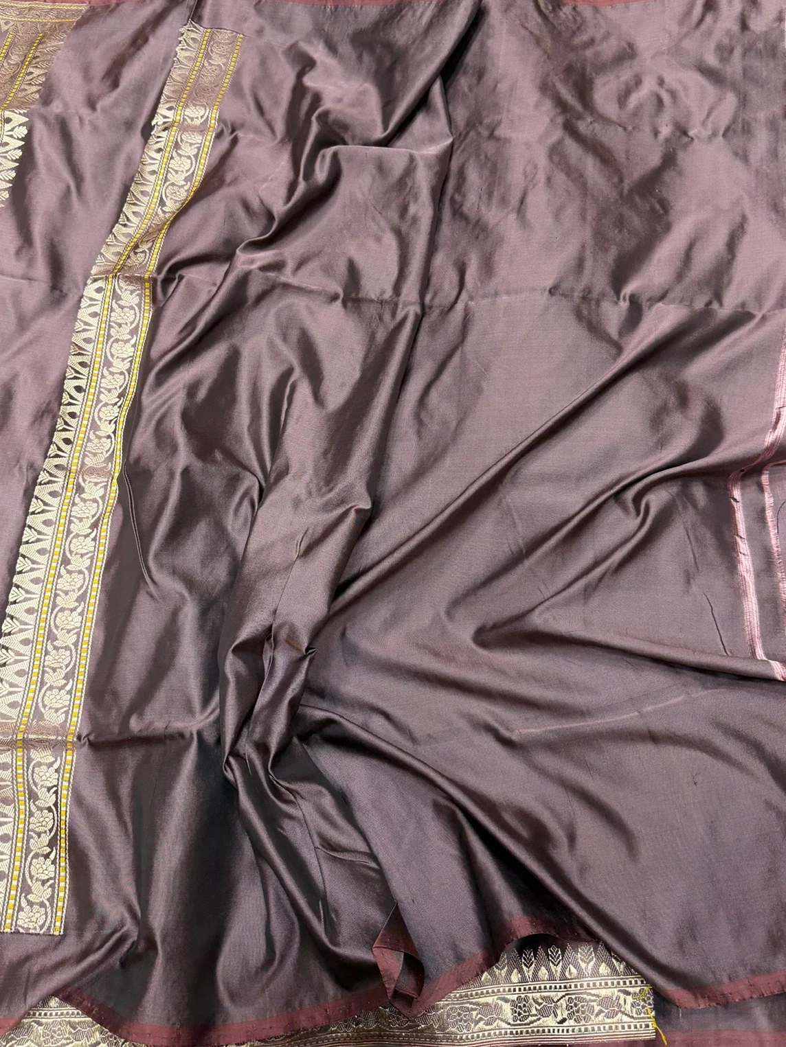 Brown Handwoven Pure Banarasi Ektara Silk Saree - Image 2