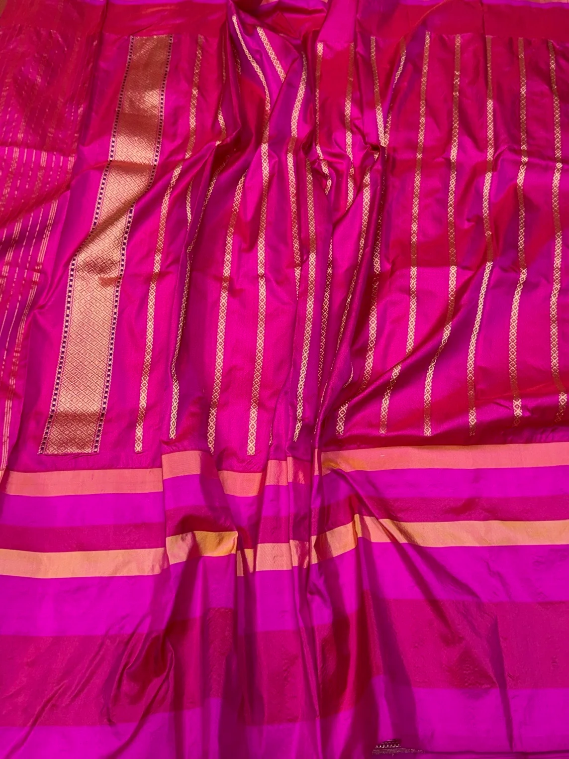 Peach Handwoven Pure Banarasi Ektara Silk Saree – Luxury Kadwa Weave - Image 2