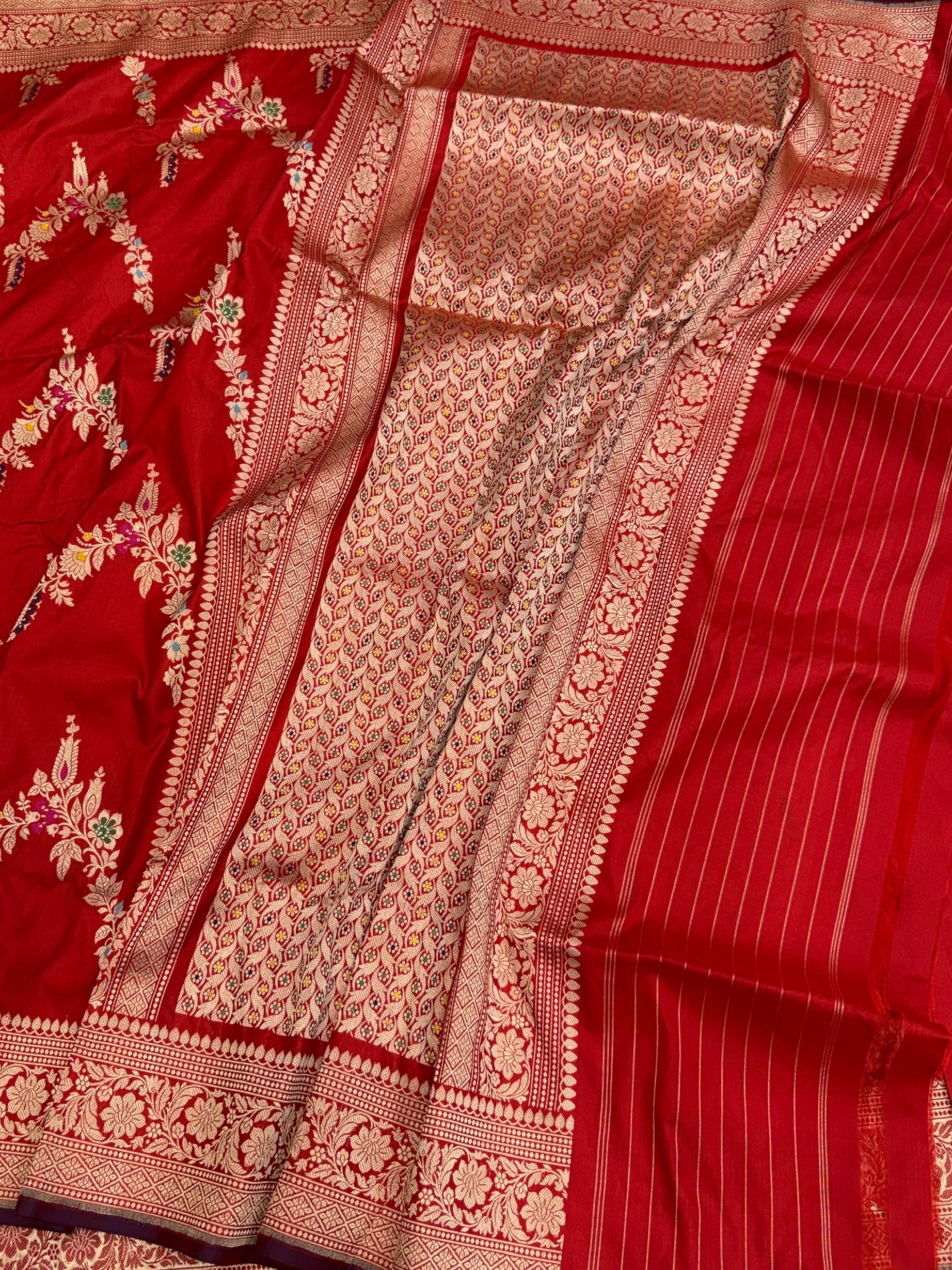 Rani Pink Handwoven Pure Banarasi Silk Saree - Image 6