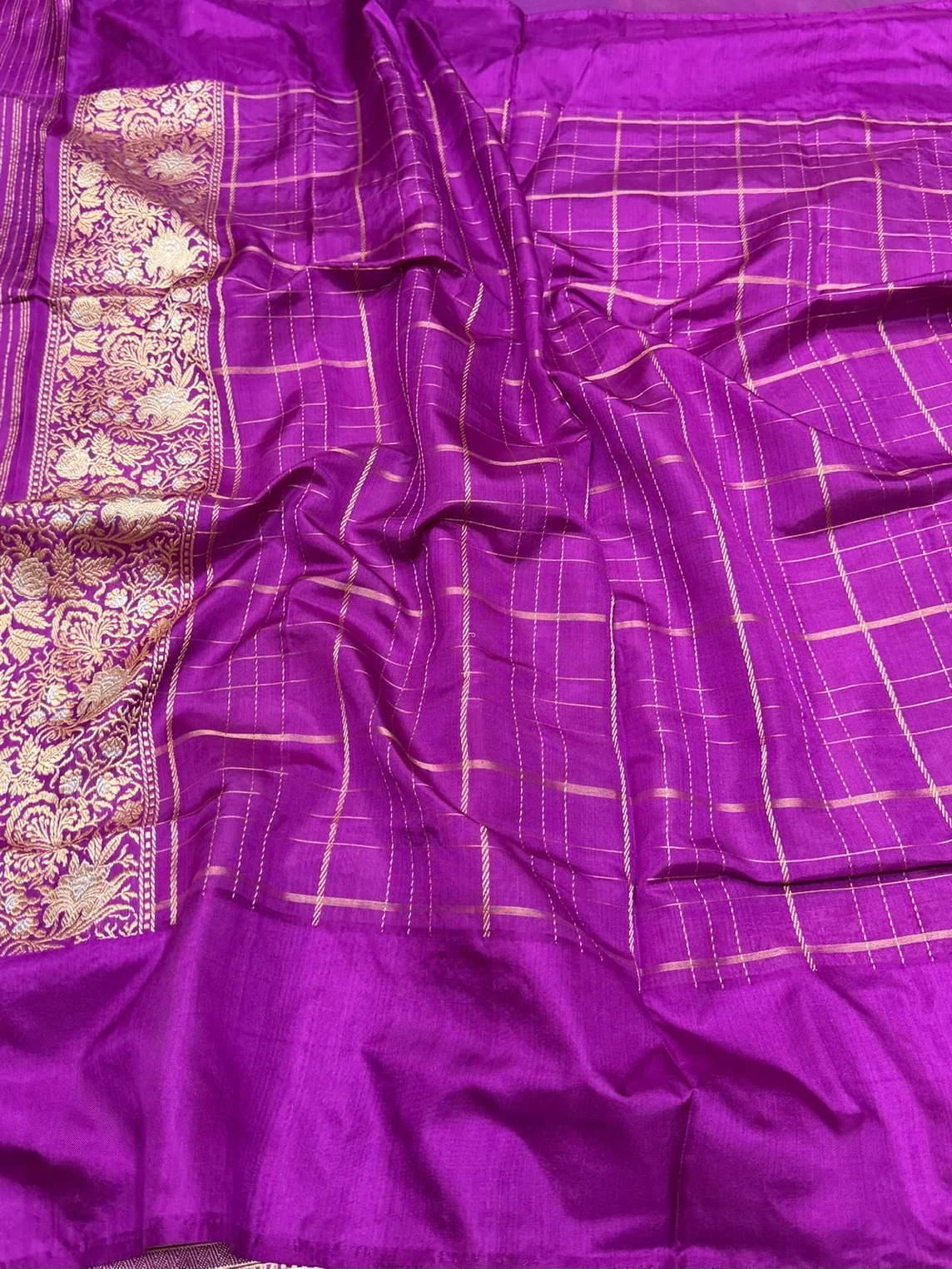 Ocean Blue Handwoven Pure Organza Silk Saree - Image 2