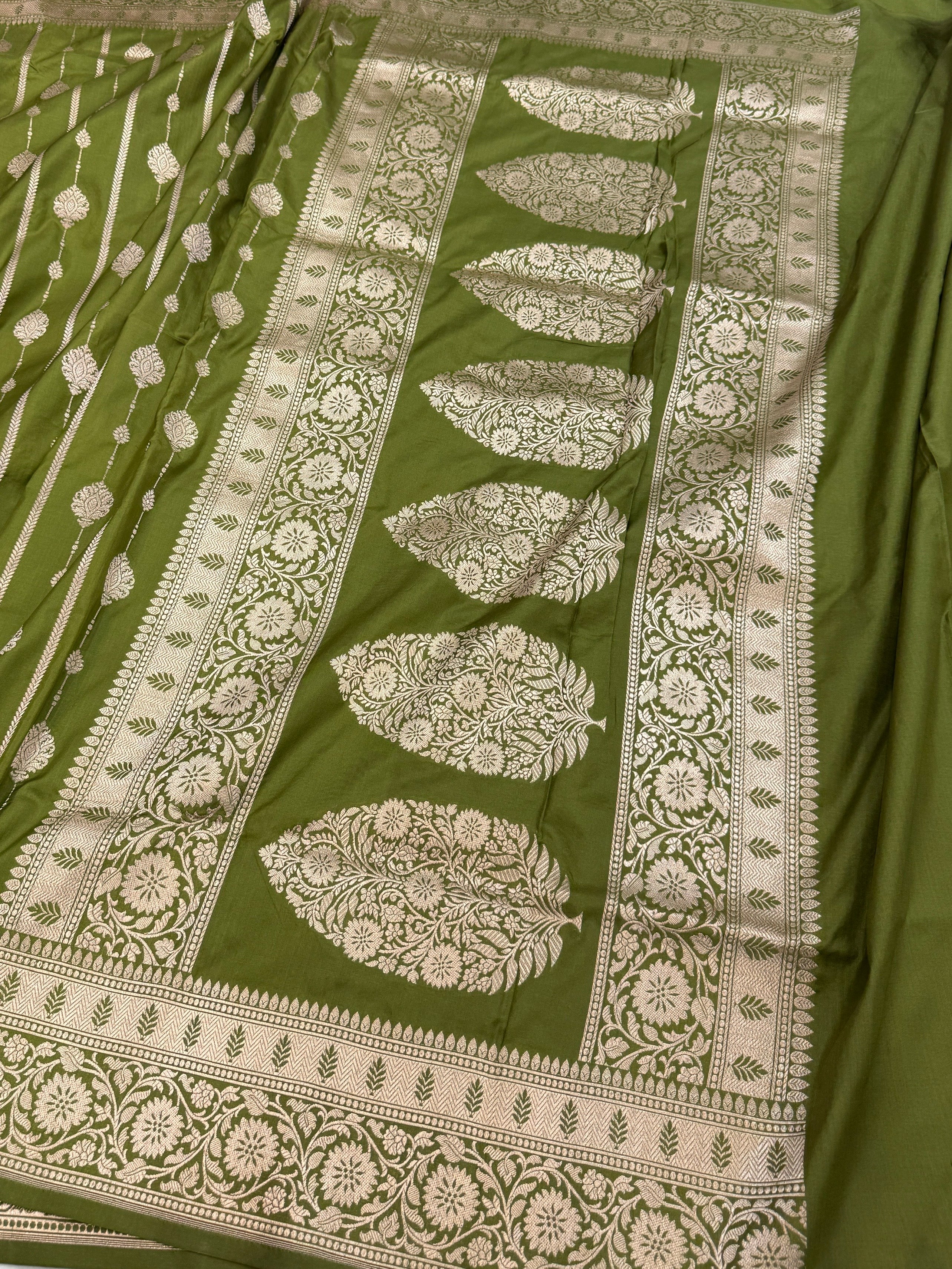 Banarasi Pure Katan Silk Saree | Pure Silk | Cutwork Technique | Banarasi Katan Silk Saree - Image 19