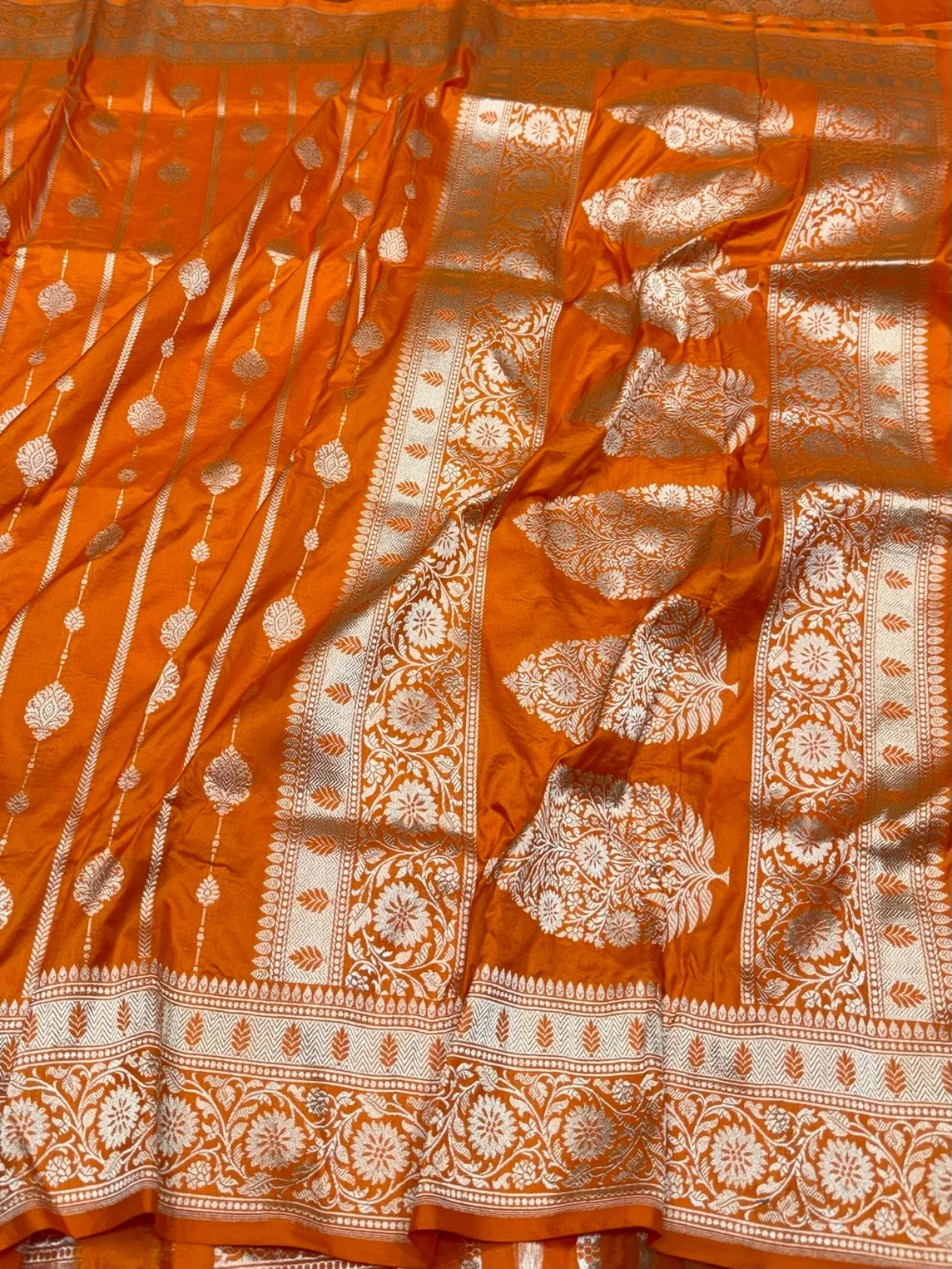 Banarasi Pure Katan Silk Saree | Pure Silk | Cutwork Technique | Banarasi Katan Silk Saree - Image 3