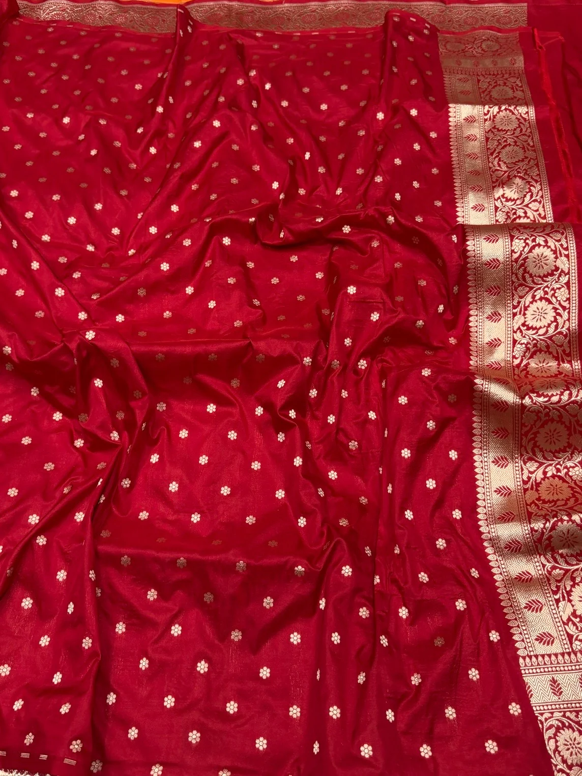 Banarasi Pure Katan Silk Saree | Pure Silk | Cutwork Technique | Banarasi Katan Silk Saree - Image 5