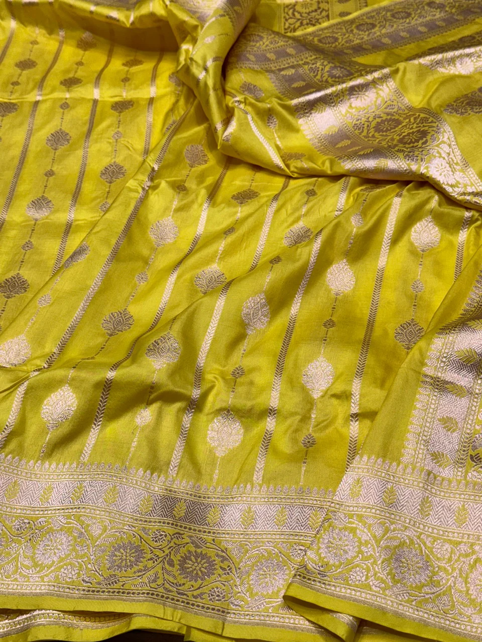 Banarasi Pure Katan Silk Saree | Pure Silk | Cutwork Technique | Banarasi Katan Silk Saree - Image 7