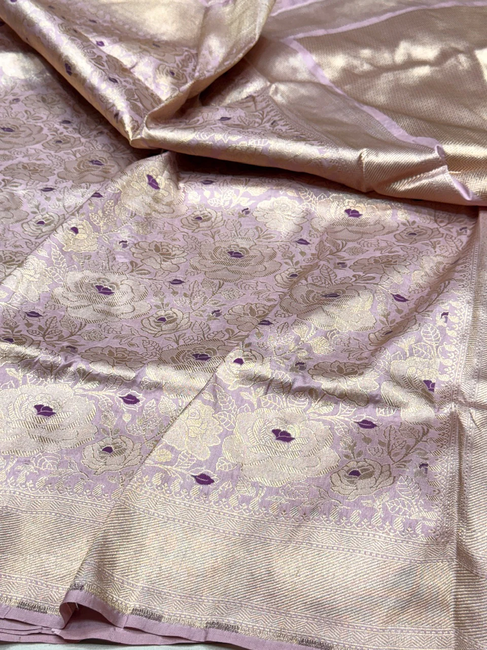 Banarasi Minakari Pure Katan Silk Brocade Saree – Rich Traditional Brocade Weave - Image 9