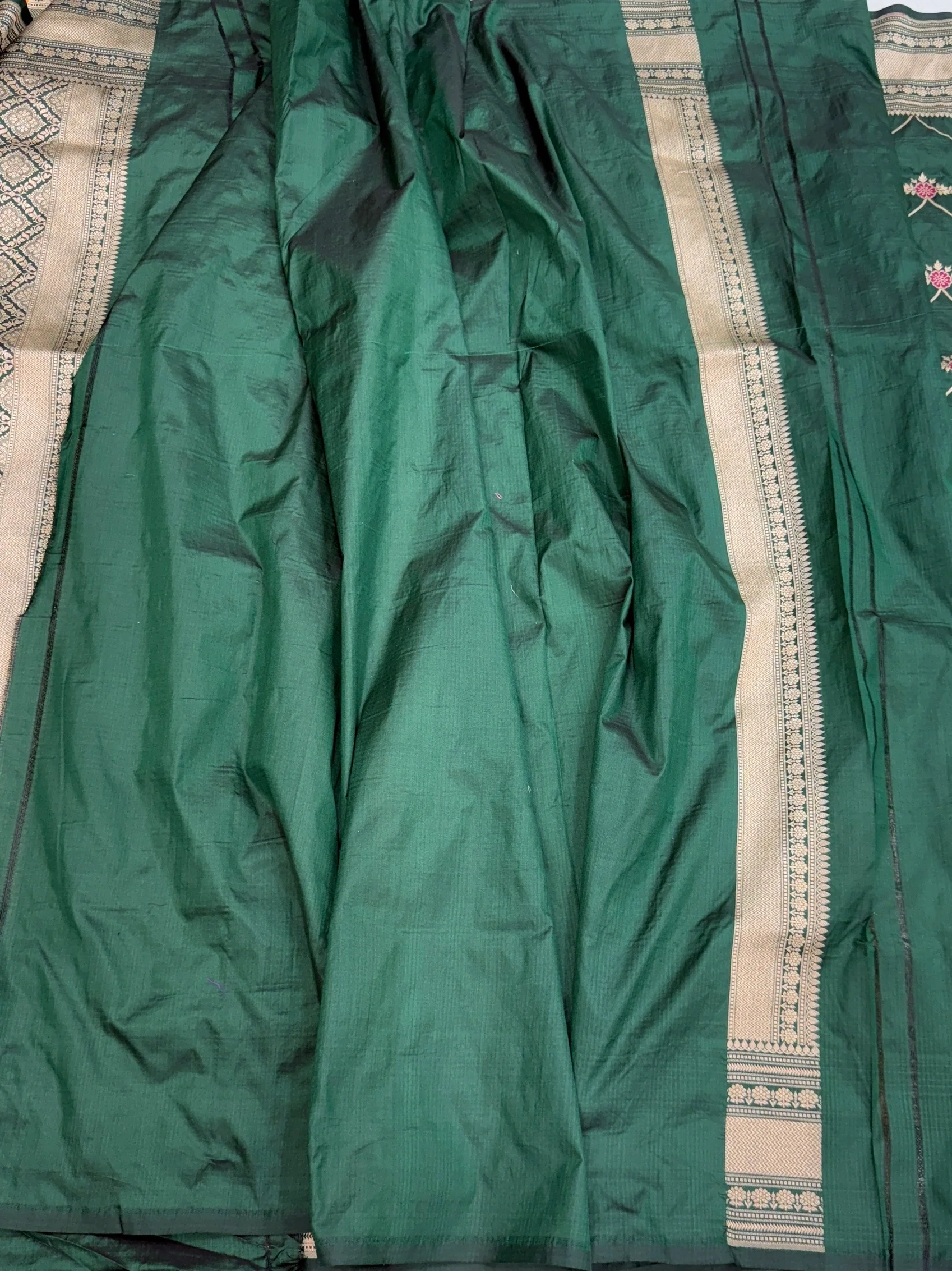 Yellow Banarasi Minakari Pure Katan Silk Saree | Pure Silk | Minakari Work | Cutwork Technique | Banarasi Katan Silk Saree - Image 6