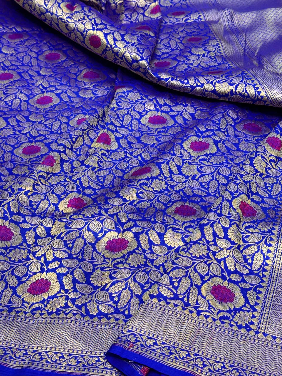 Banarasi Minakari Pure Katan Silk Brocade Saree – Rich Traditional Brocade Weave - Image 5