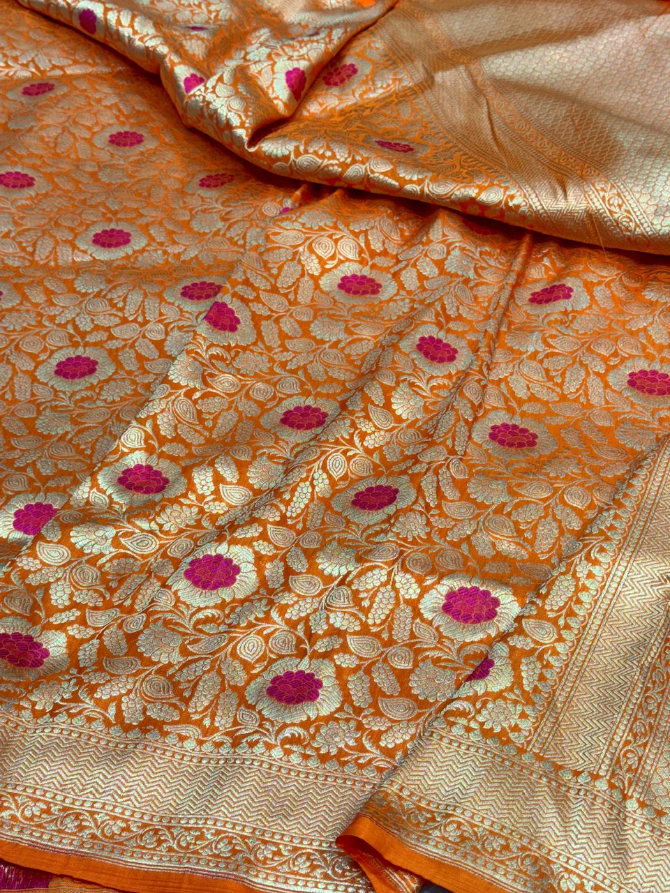 Banarasi Minakari Pure Katan Silk Brocade Saree – Rich Traditional Brocade Weave - Image 6