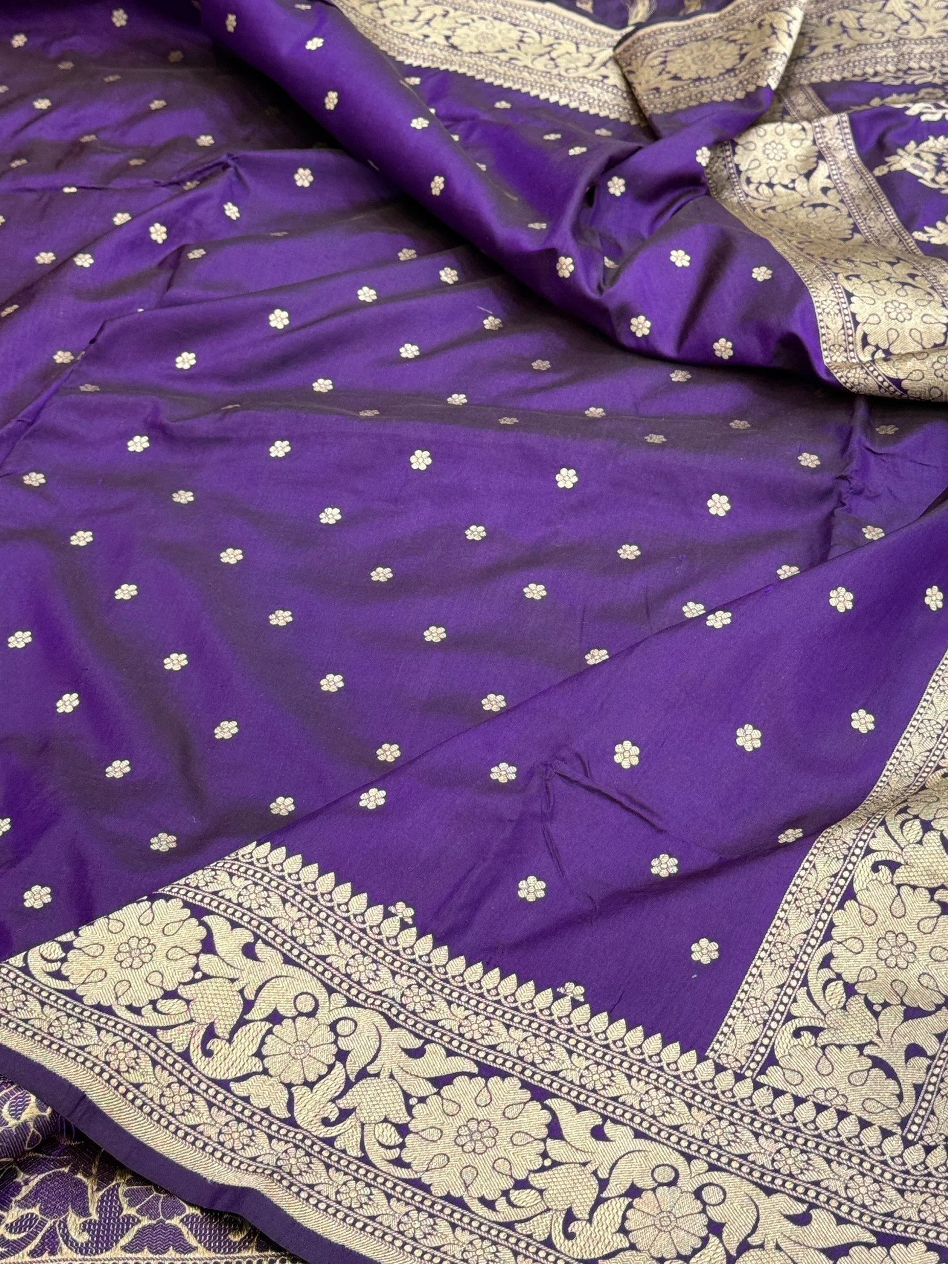 Banarasi Pure Katan Silk Saree | Pure Silk | Cutwork Technique | Banarasi Katan Silk Saree - Image 17