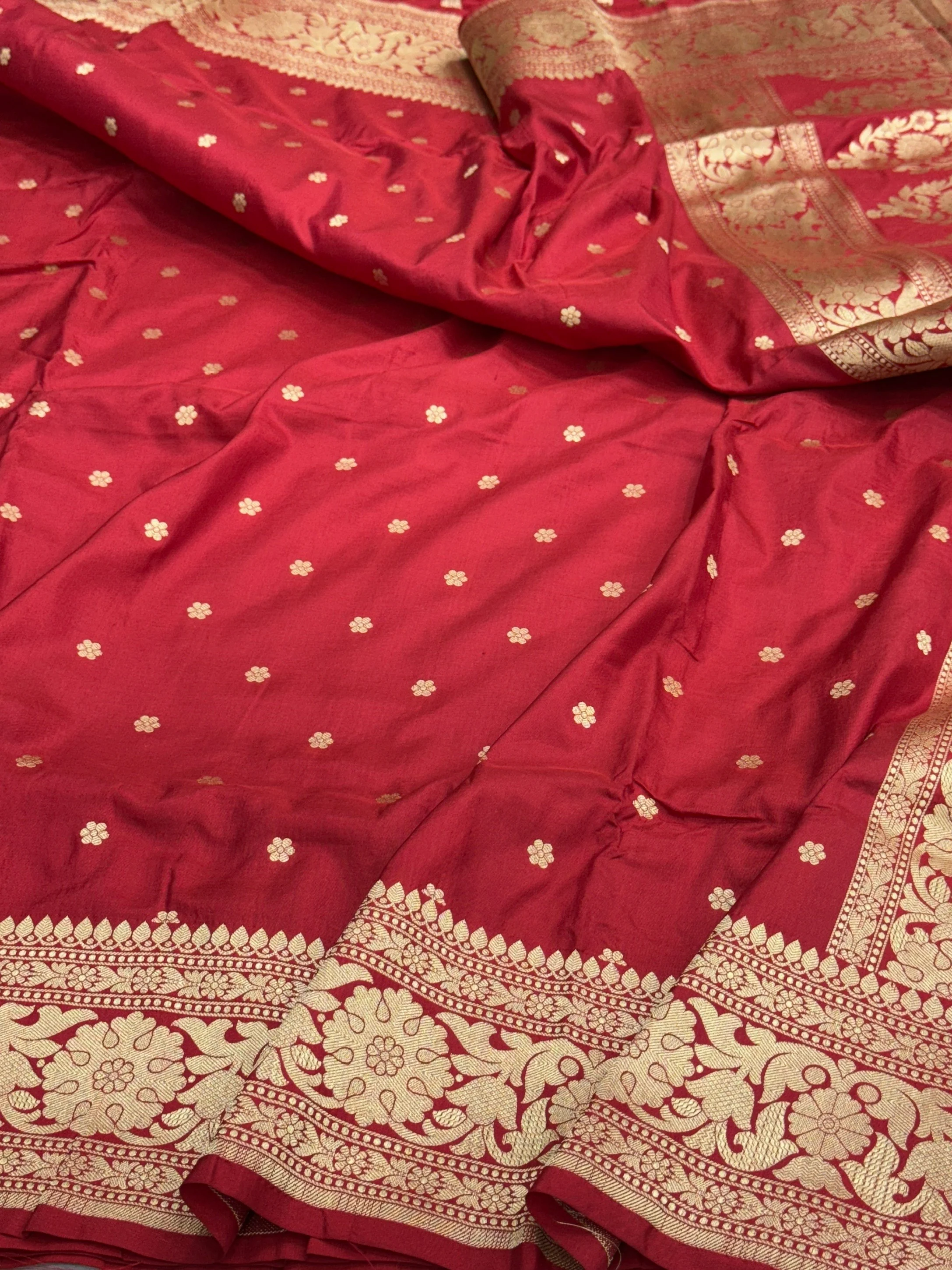 Banarasi Pure Katan Silk Saree | Pure Silk | Cutwork Technique | Banarasi Katan Silk Saree - Image 7