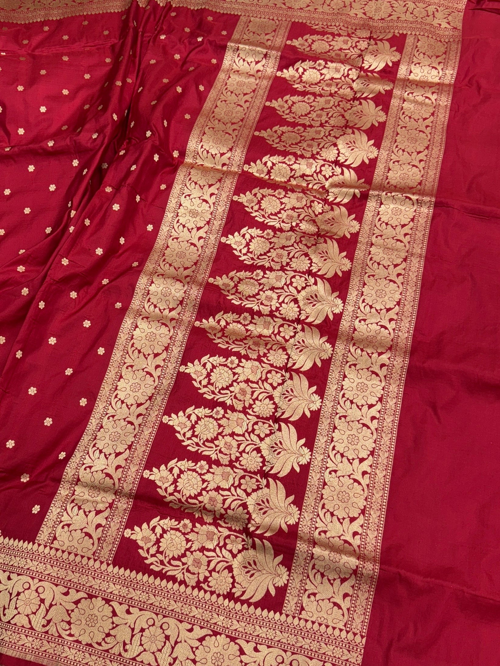 Banarasi Pure Katan Silk Saree | Pure Silk | Cutwork Technique | Banarasi Katan Silk Saree - Image 9