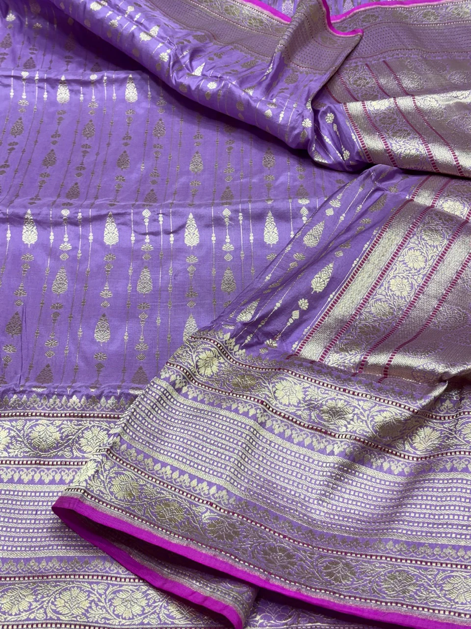 Banarasi Pure Katan Silk Saree | Pure Silk | Cutwork Technique | Banarasi Katan Silk Saree - Image 11
