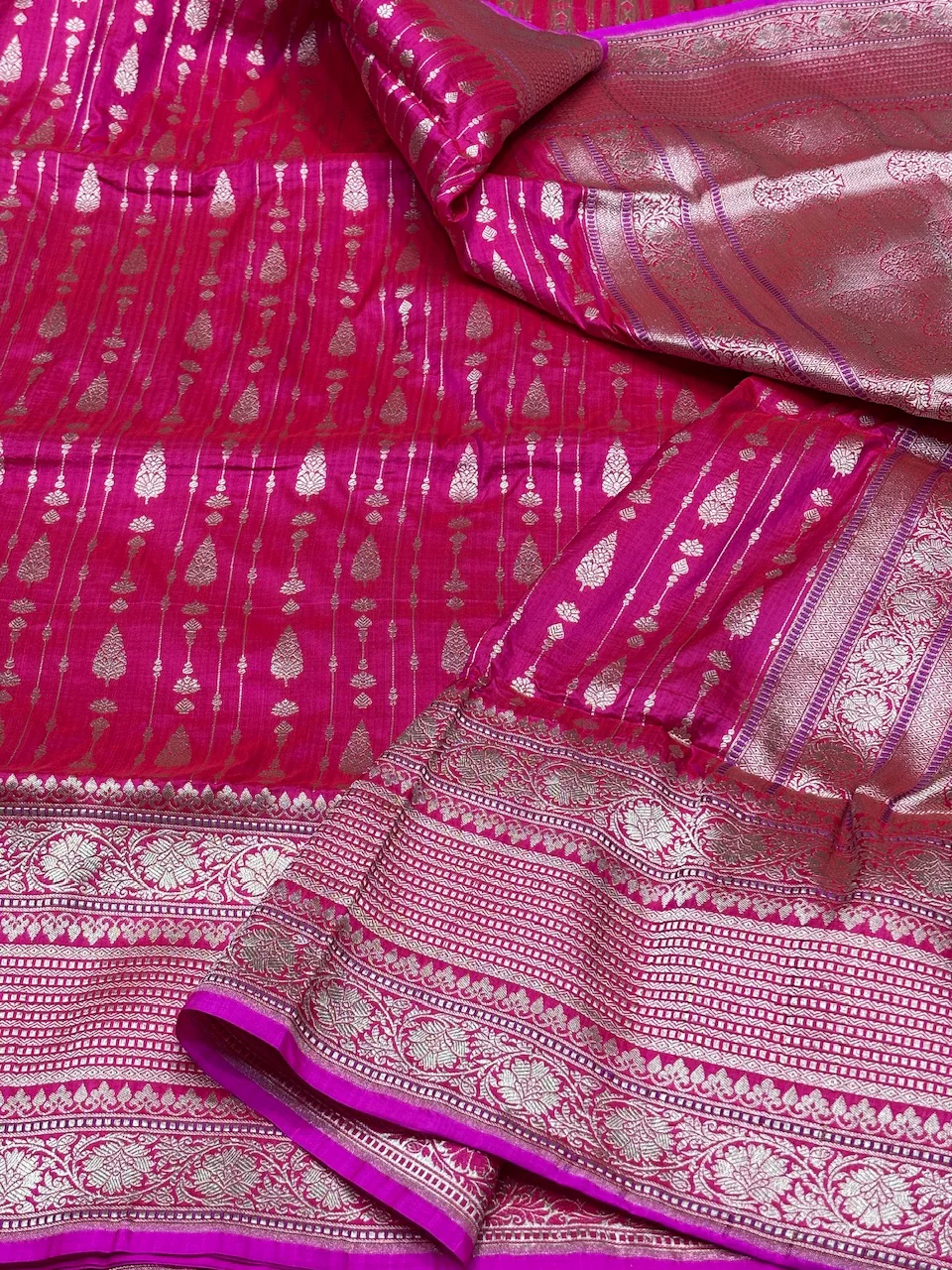 Banarasi Pure Katan Silk Saree | Pure Silk | Cutwork Technique | Banarasi Katan Silk Saree - Image 15