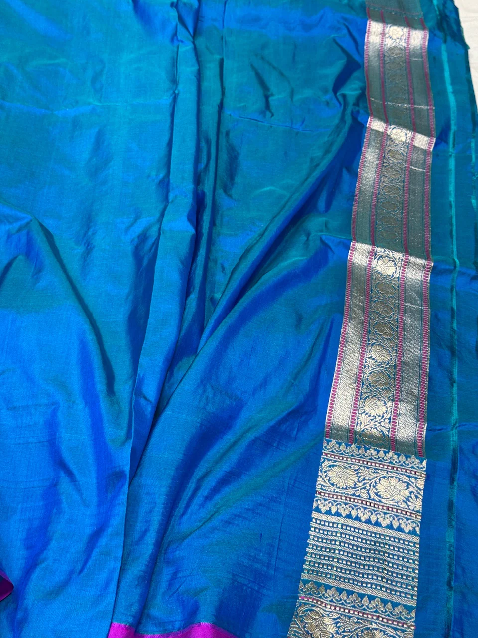 Banarasi Pure Katan Silk Saree | Pure Silk | Cutwork Technique | Banarasi Katan Silk Saree - Image 4