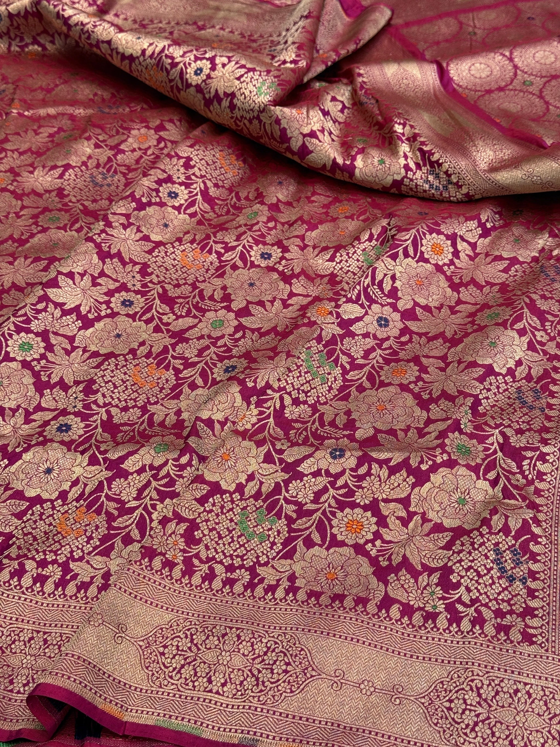 Banarasi Minakari Pure Katan Silk Brocade Saree – Rich Traditional Brocade Weave - Image 13