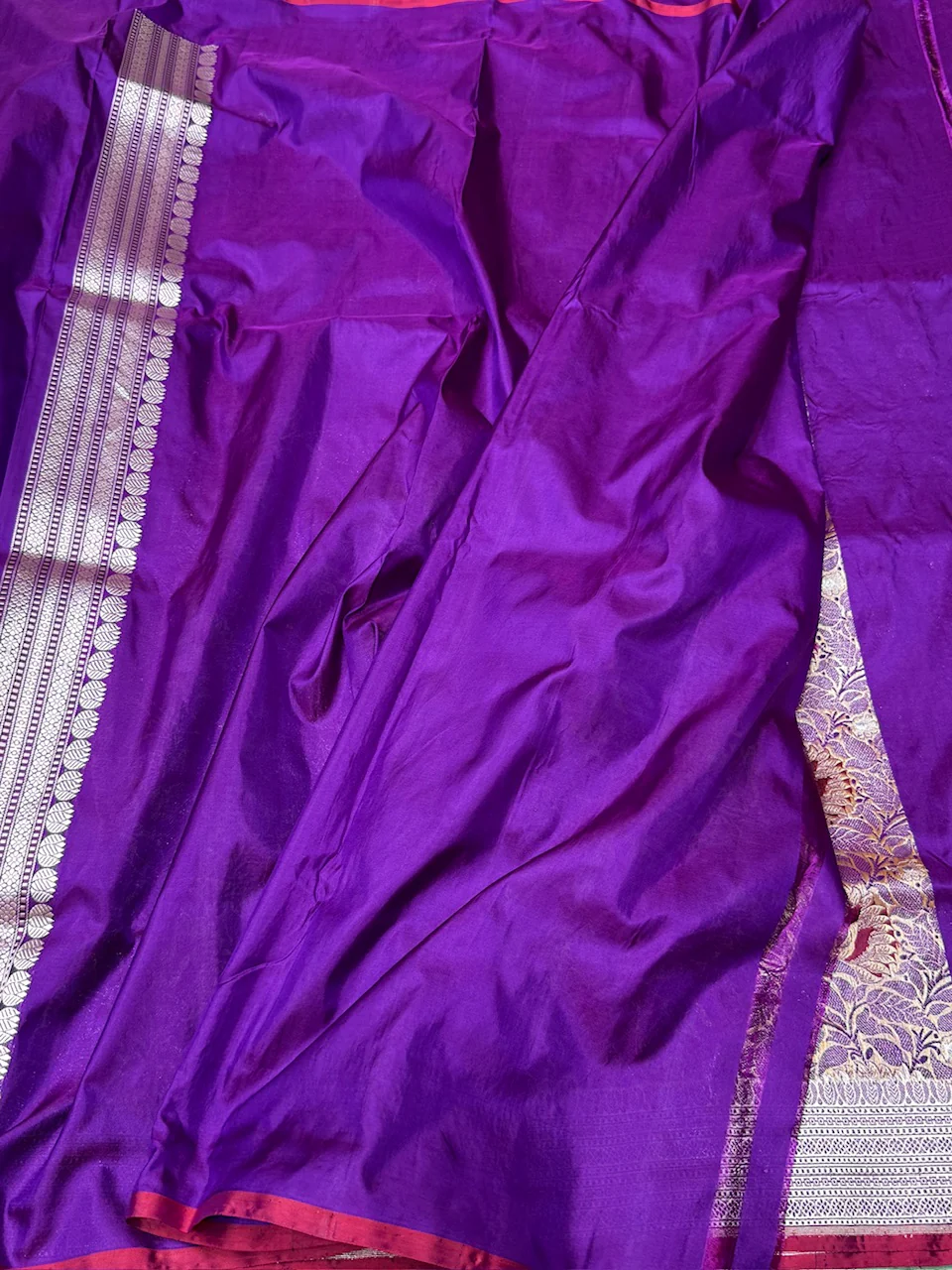 Handwoven Pure Banarasi Silk Brocade Saree - Image 3