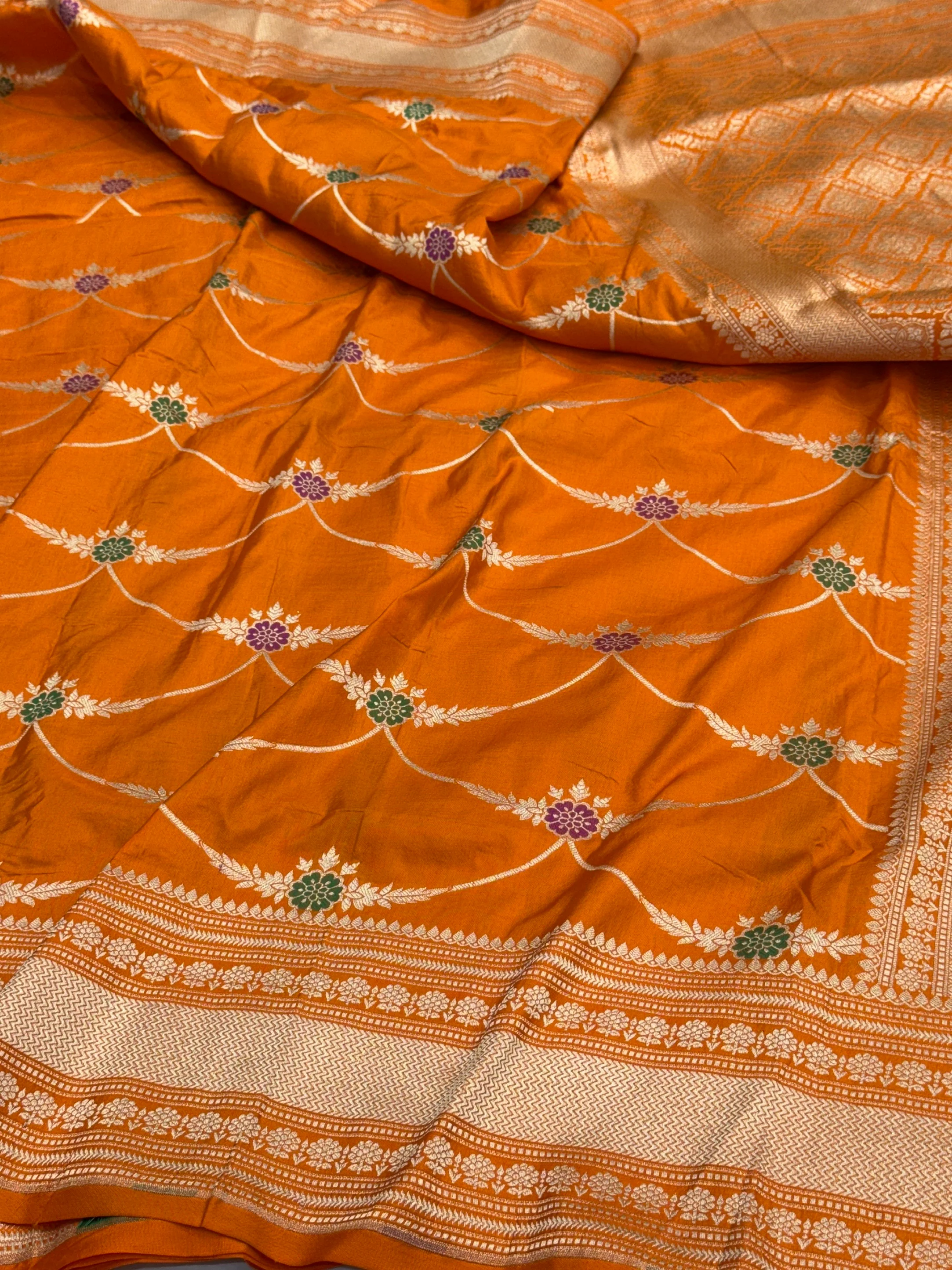 Banarasi Minakari Pure Katan Silk Saree | Pure Silk | Minakari Work | Cutwork Technique | Banarasi Katan Silk Saree