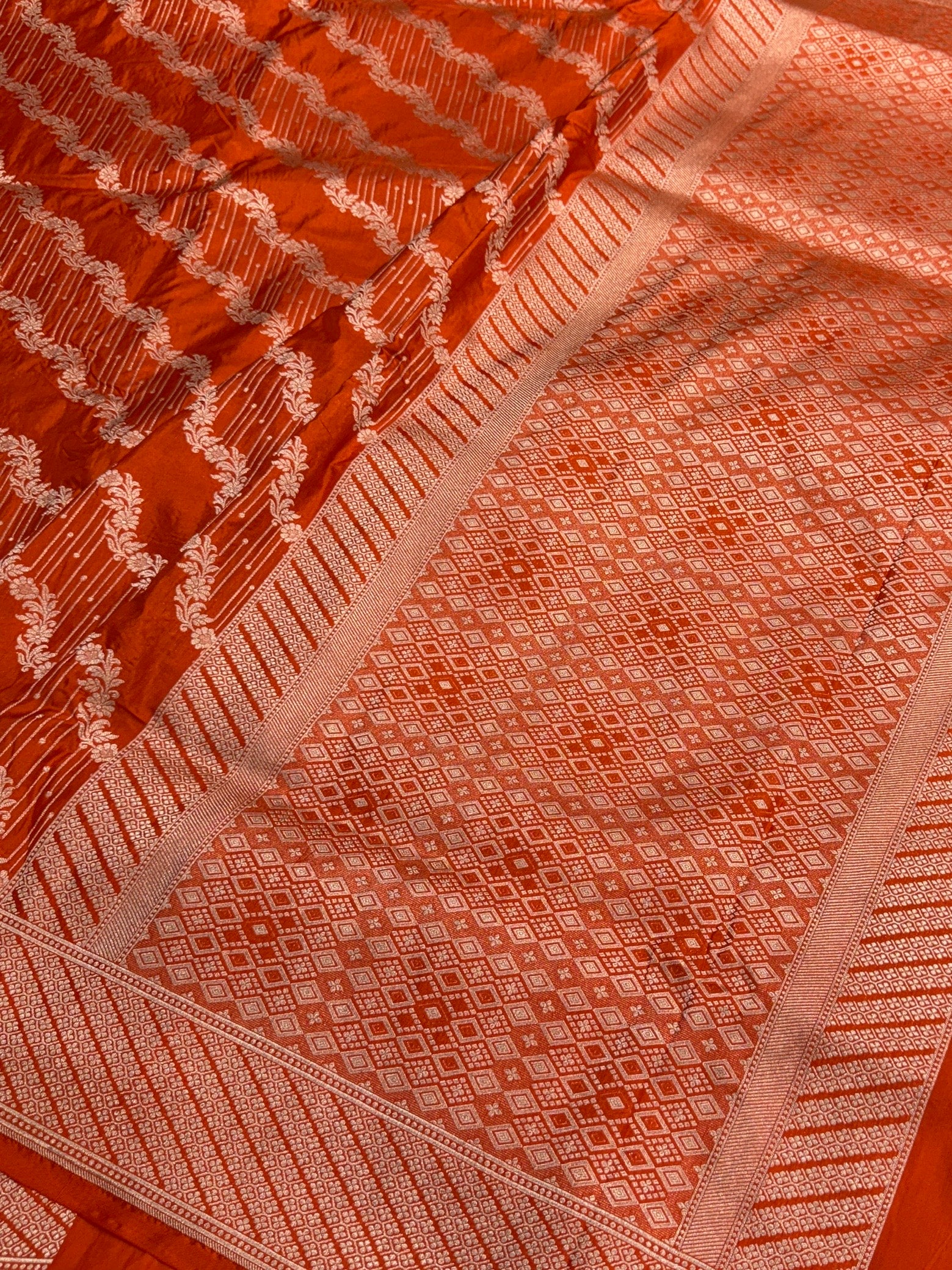 Banarasi Pure Katan Silk Saree | Pure Silk | Cutwork Technique | Banarasi Katan Silk Saree - Image 3