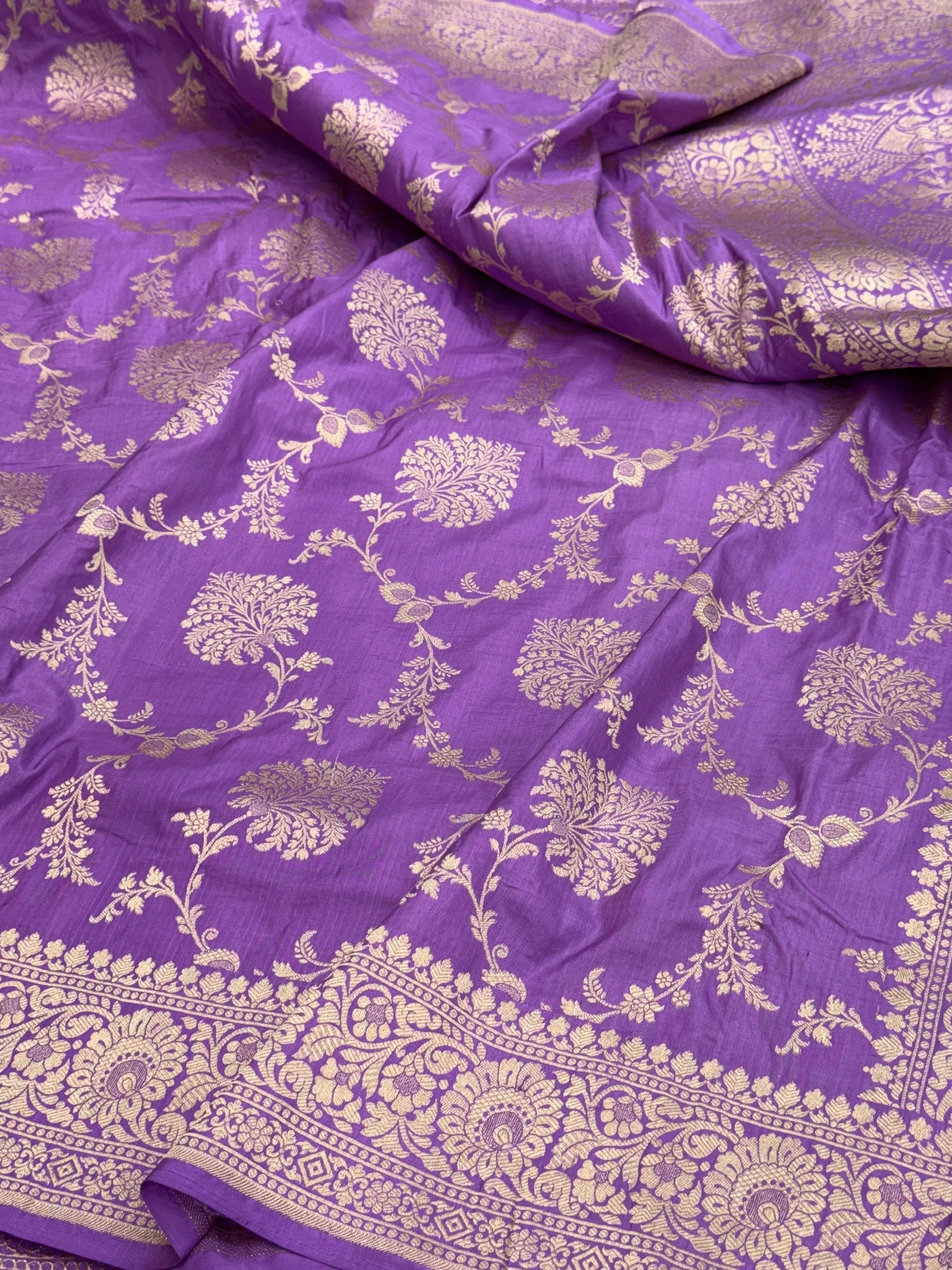 Banarasi Pure Katan Silk Saree | Pure Silk | Cutwork Technique | Banarasi Katan Silk Saree - Image 3