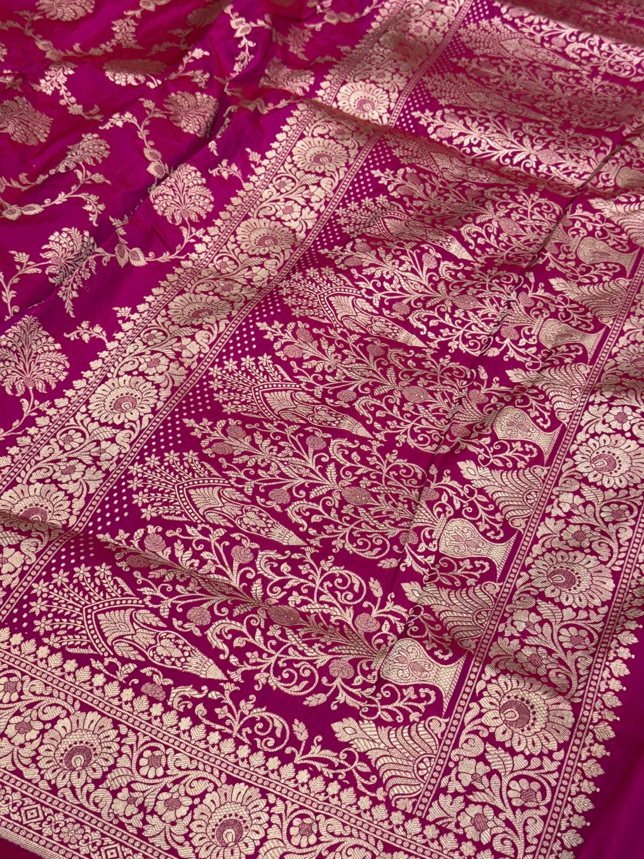 Banarasi Pure Katan Silk Saree | Pure Silk | Cutwork Technique | Banarasi Katan Silk Saree - Image 7