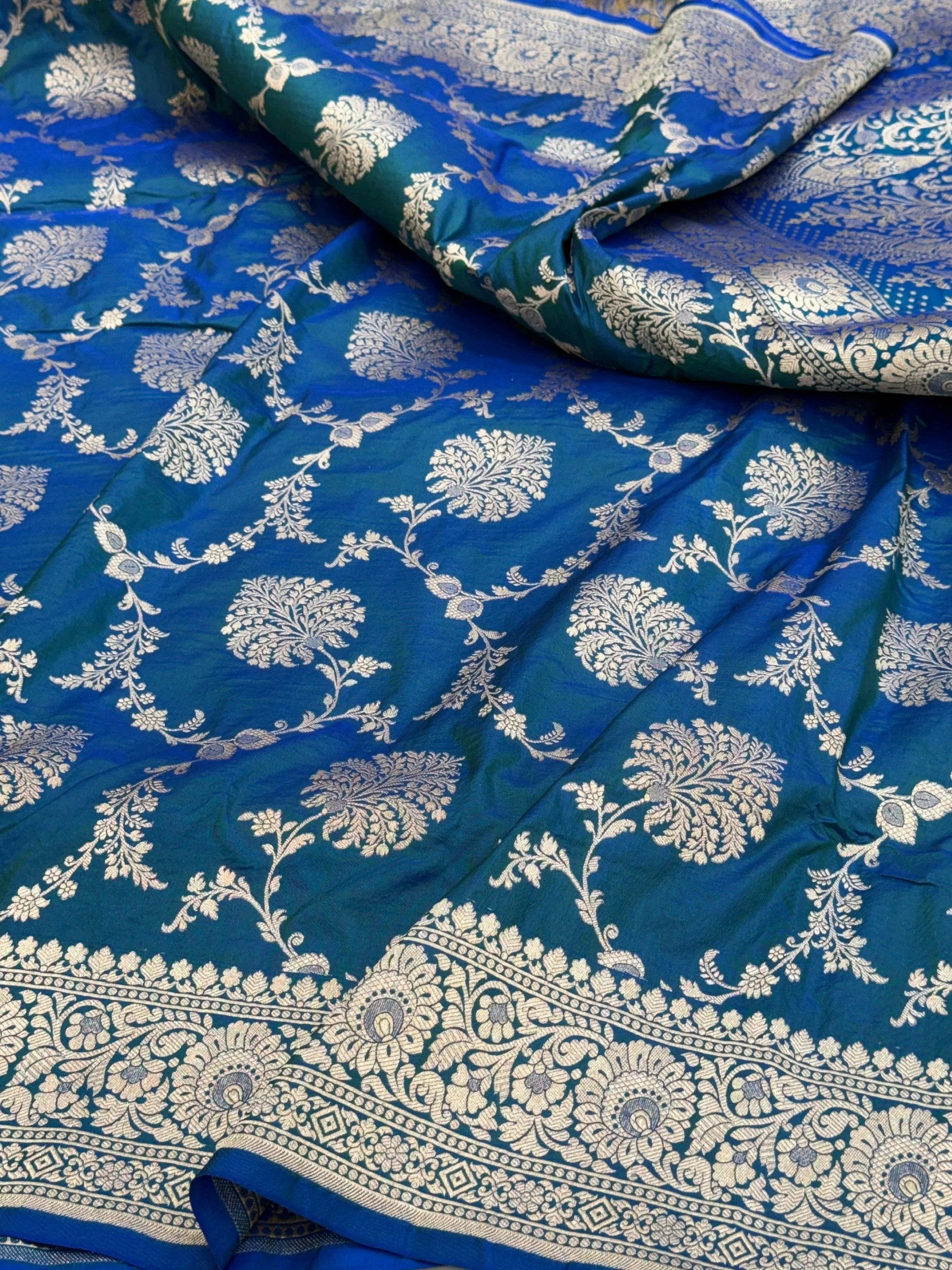 Banarasi Pure Katan Silk Saree | Pure Silk | Cutwork Technique | Banarasi Katan Silk Saree - Image 8