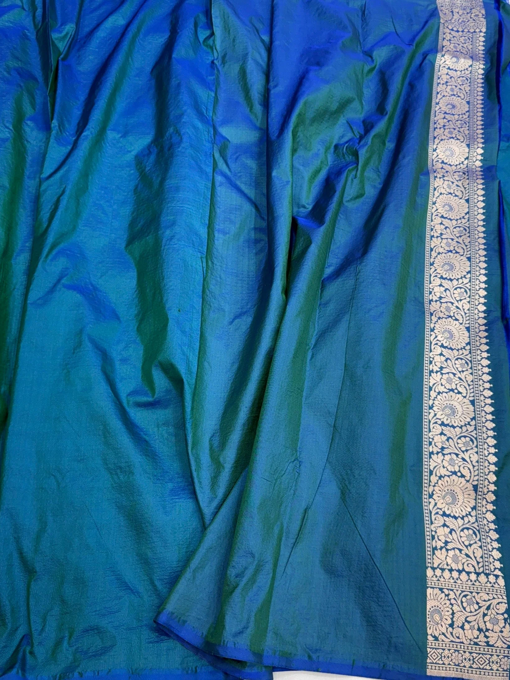 Banarasi Pure Katan Silk Saree | Pure Silk | Cutwork Technique | Banarasi Katan Silk Saree - Image 9
