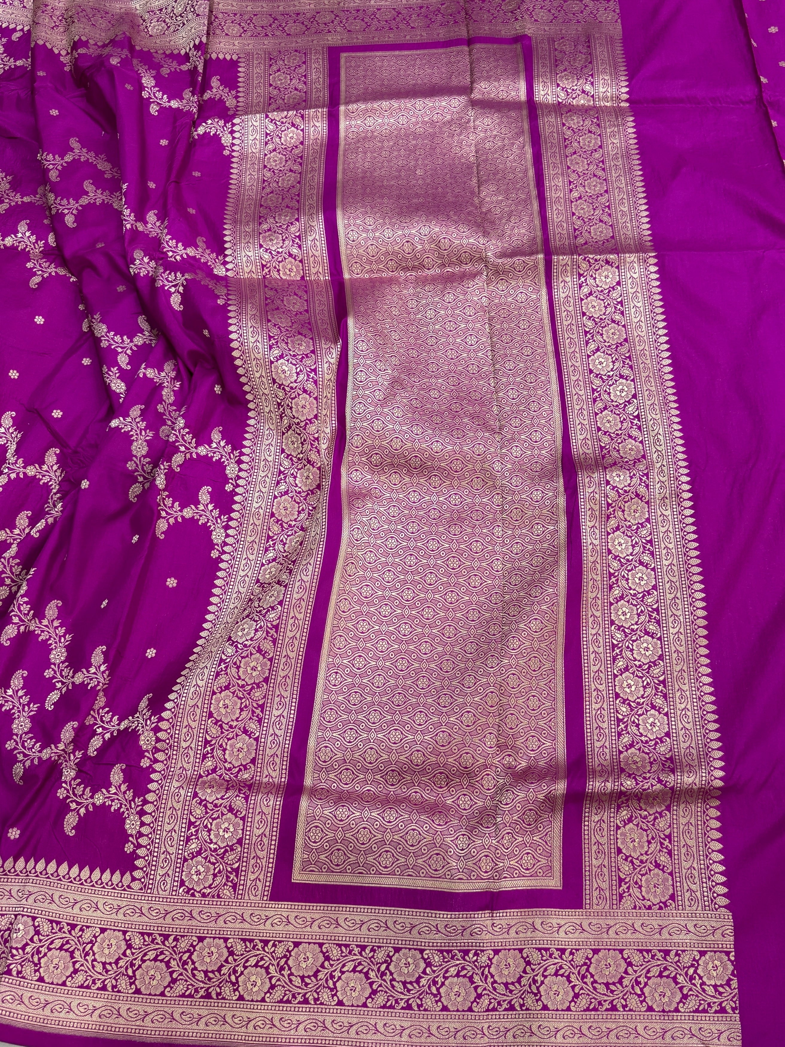 Banarasi Pure Katan Silk Saree | Pure Silk | Cutwork Technique | Banarasi Katan Silk Saree - Image 12