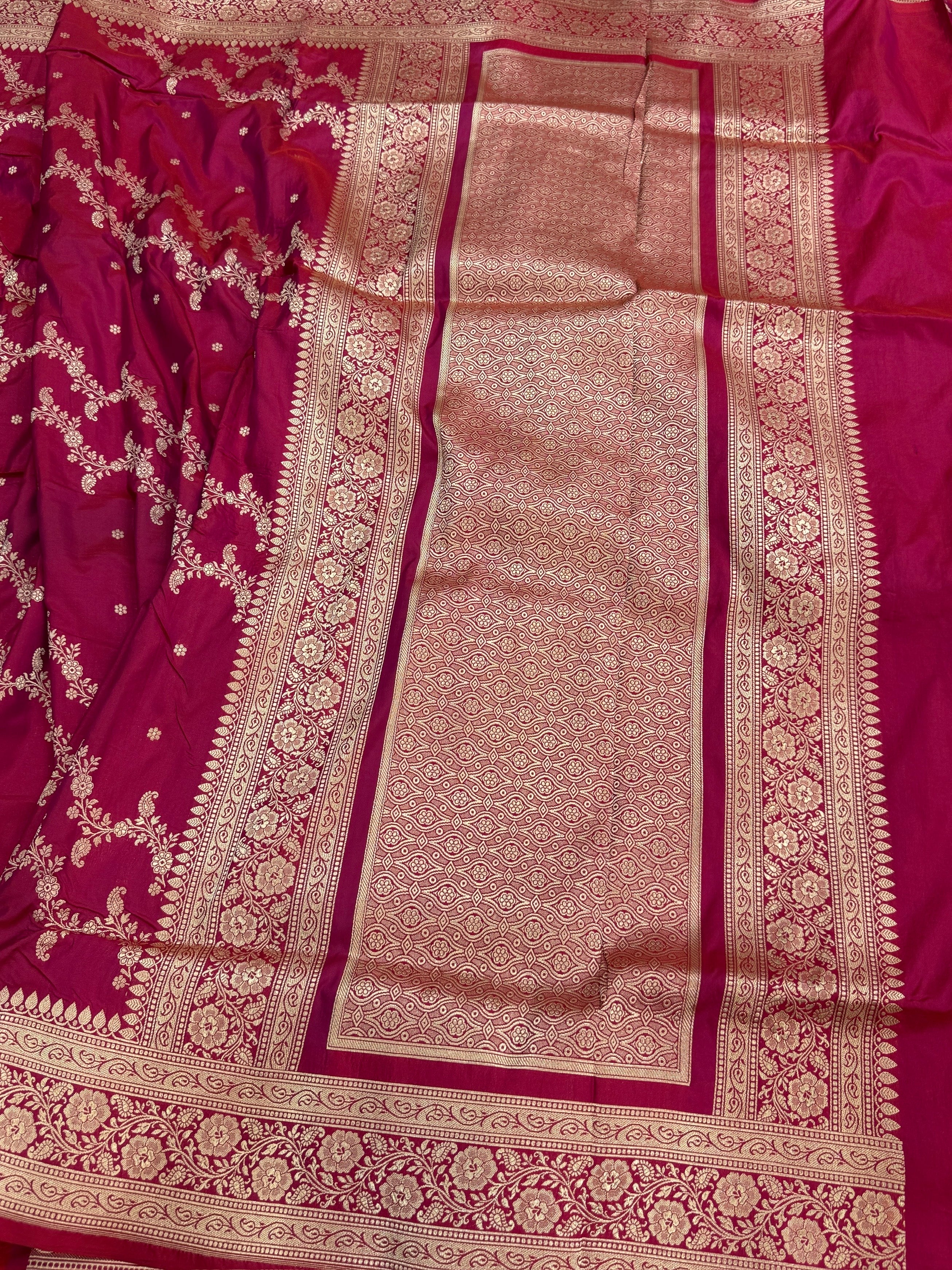 Banarasi Pure Katan Silk Saree | Pure Silk | Cutwork Technique | Banarasi Katan Silk Saree - Image 15