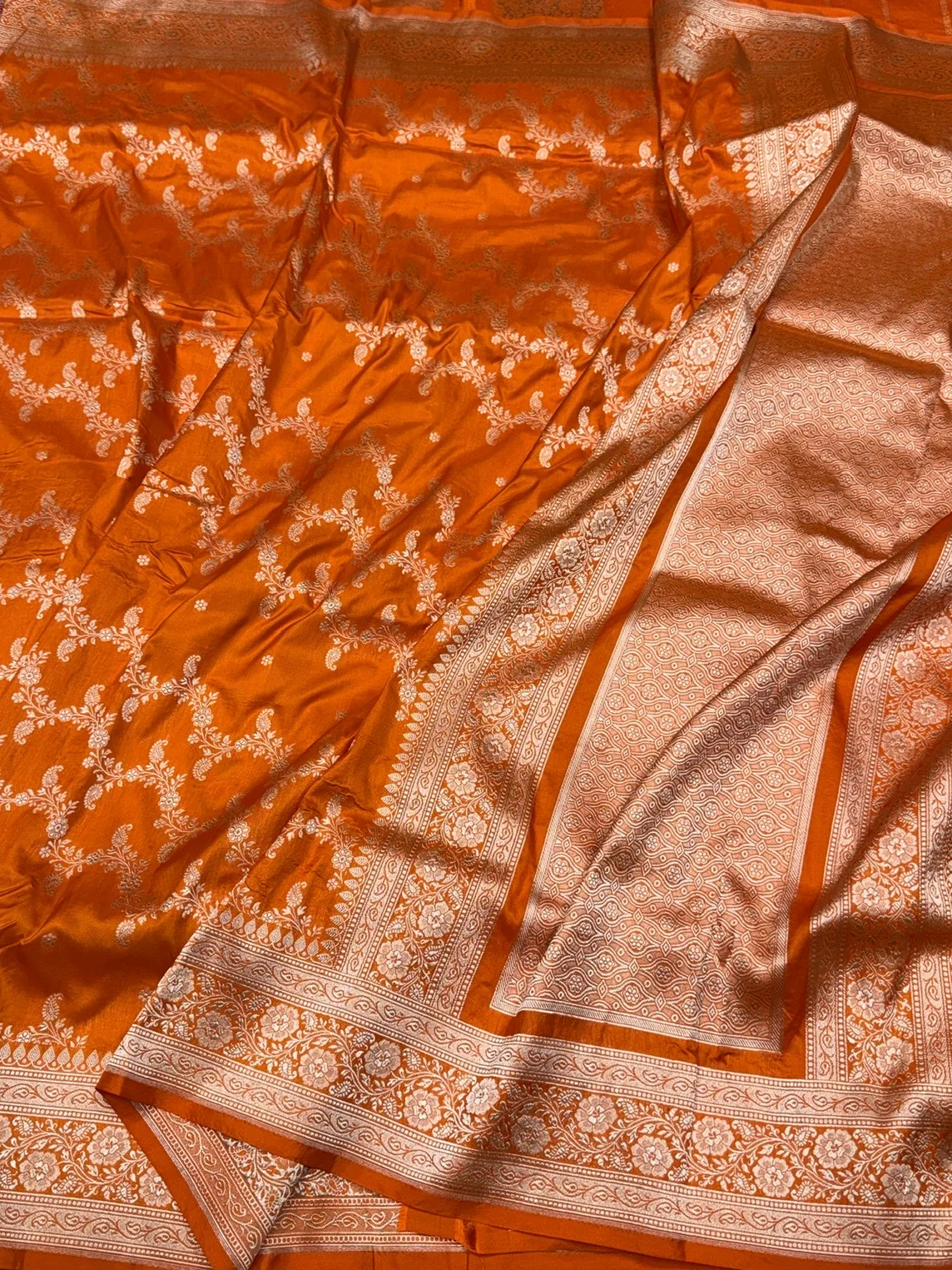 Banarasi Pure Katan Silk Saree | Pure Silk | Cutwork Technique | Banarasi Katan Silk Saree - Image 3