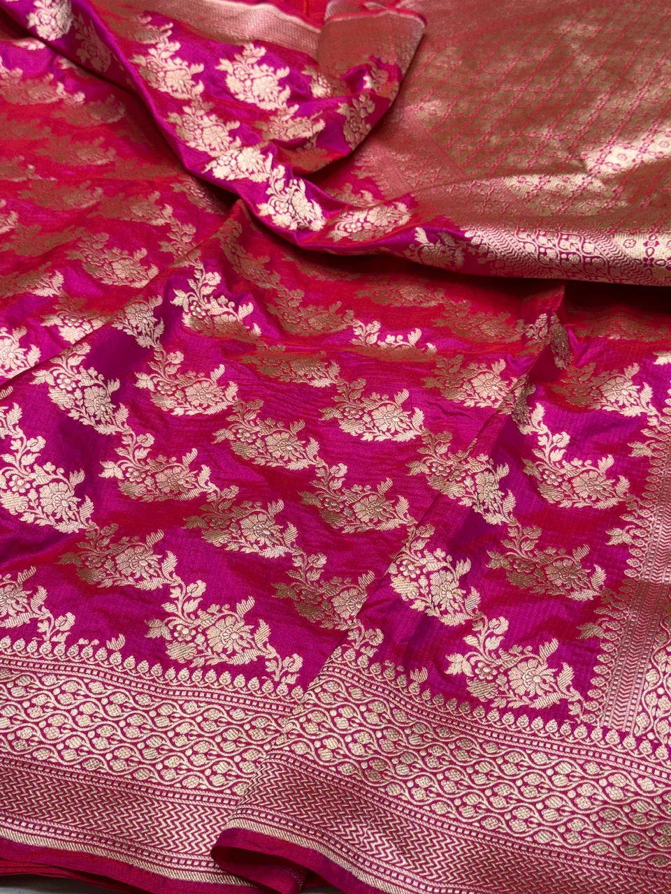 Banarasi Pure Katan Silk Saree | Pure Silk | Cutwork Technique | Banarasi Katan Silk Saree - Image 3