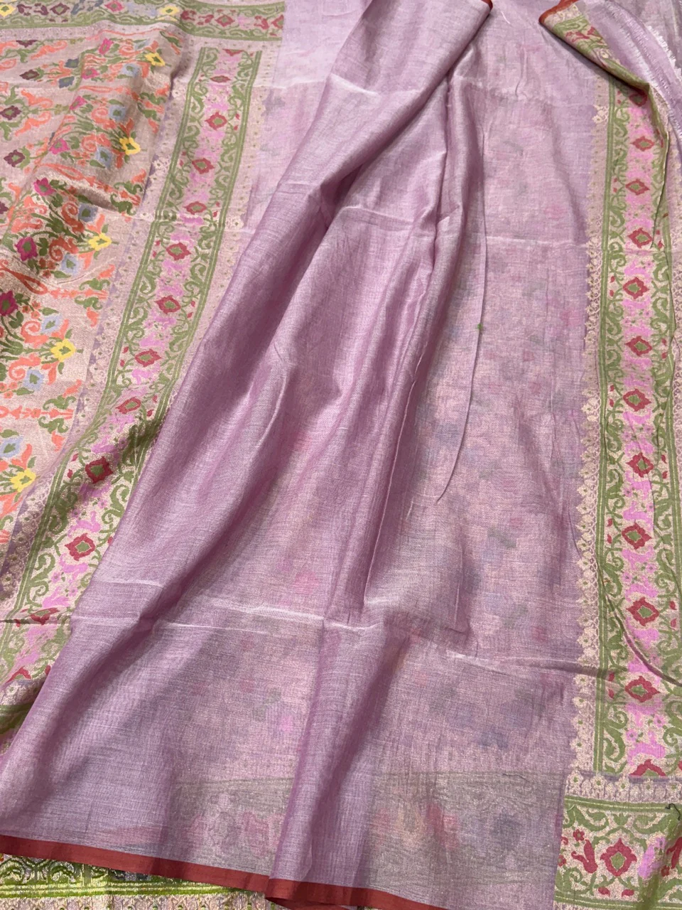 Banarasi Pure Muslin Cotton Jamdani Saree - Image 15