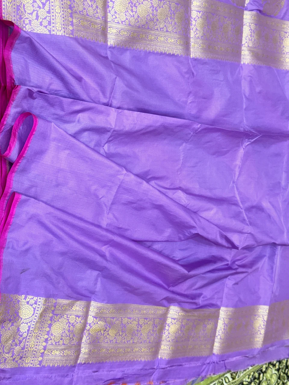 Multicolour Banarasi Pure Silk Saree – Cutwork Weave in 100% Pure Katan Silk - Image 6