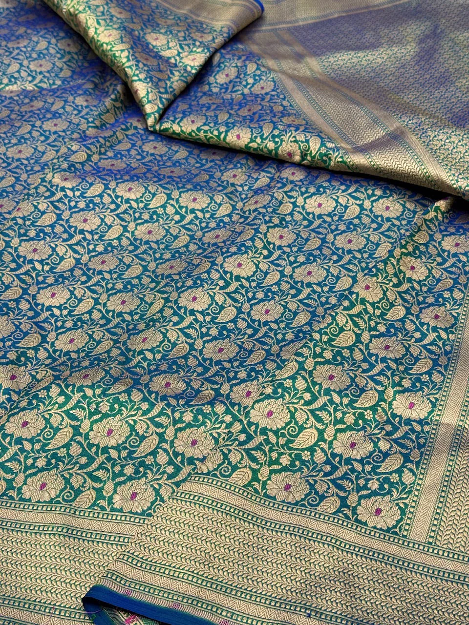 Banarasi Minakari Pure Katan Silk Brocade Saree – Rich Traditional Brocade Weave - Image 12