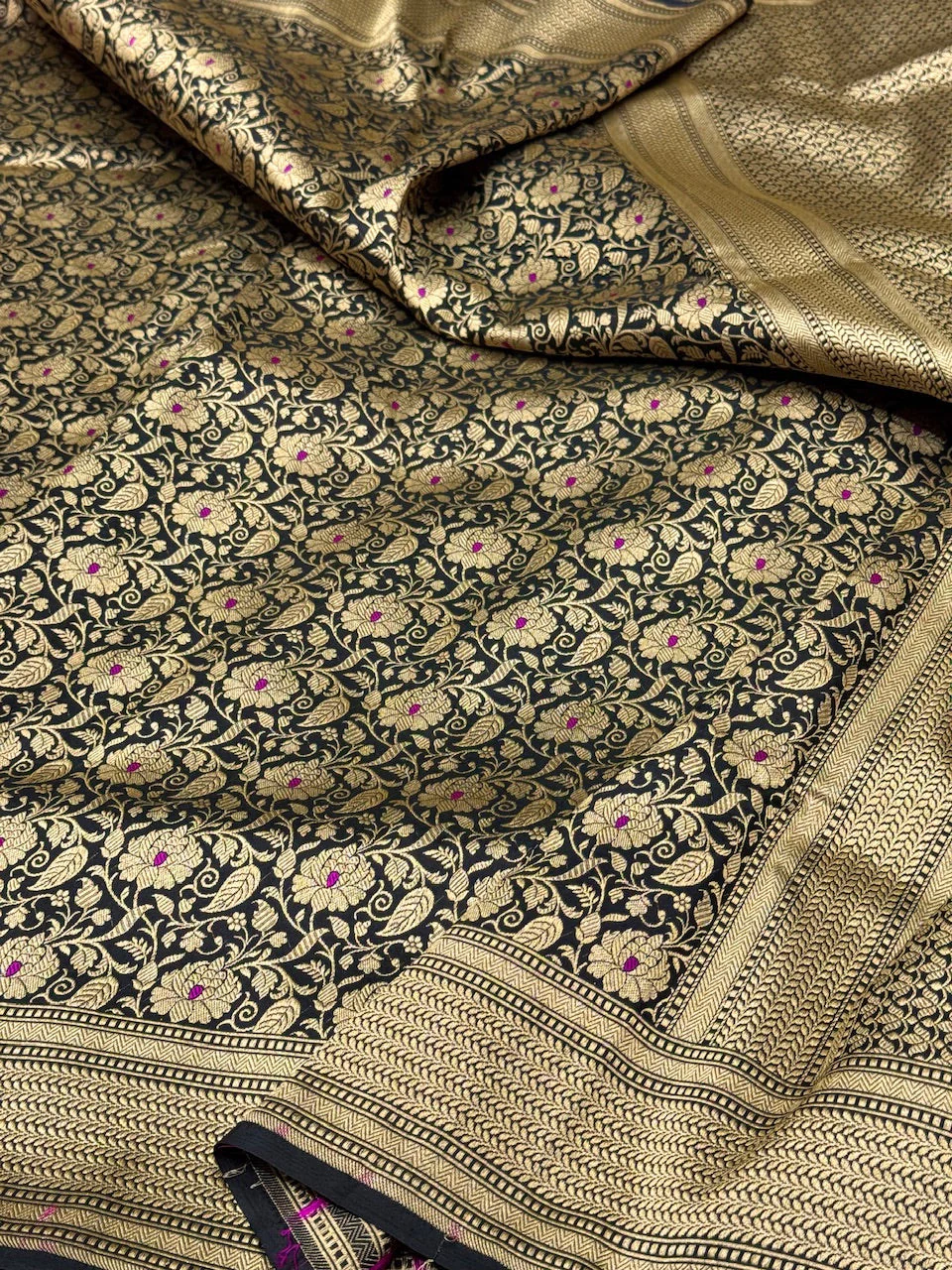 Banarasi Minakari Pure Katan Silk Brocade Saree – Rich Traditional Brocade Weave - Image 5