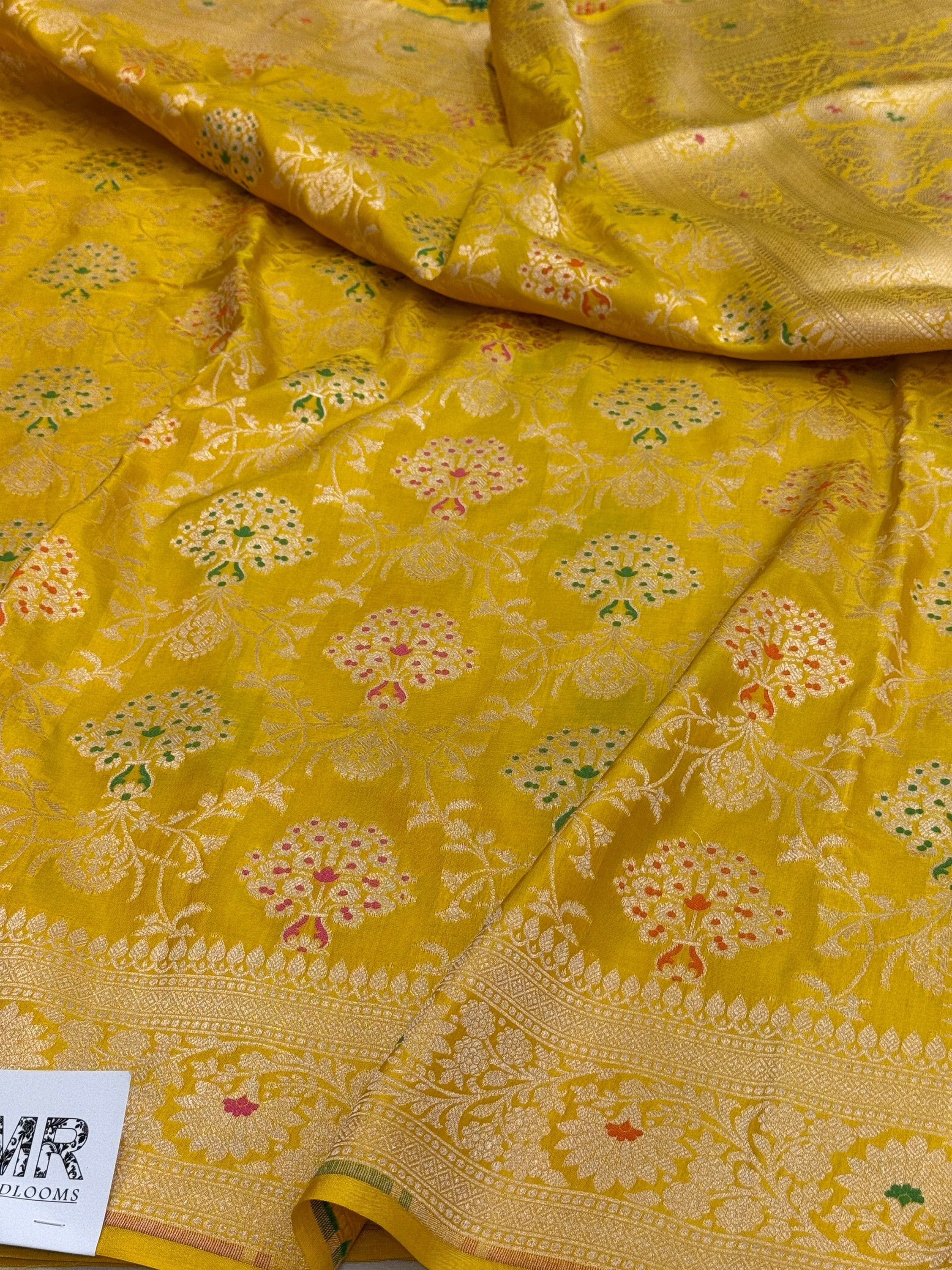 Banarasi Minakari Pure Katan Silk Saree | Pure Silk | Minakari Work | Cutwork Technique | Banarasi Katan Silk Saree - Image 10