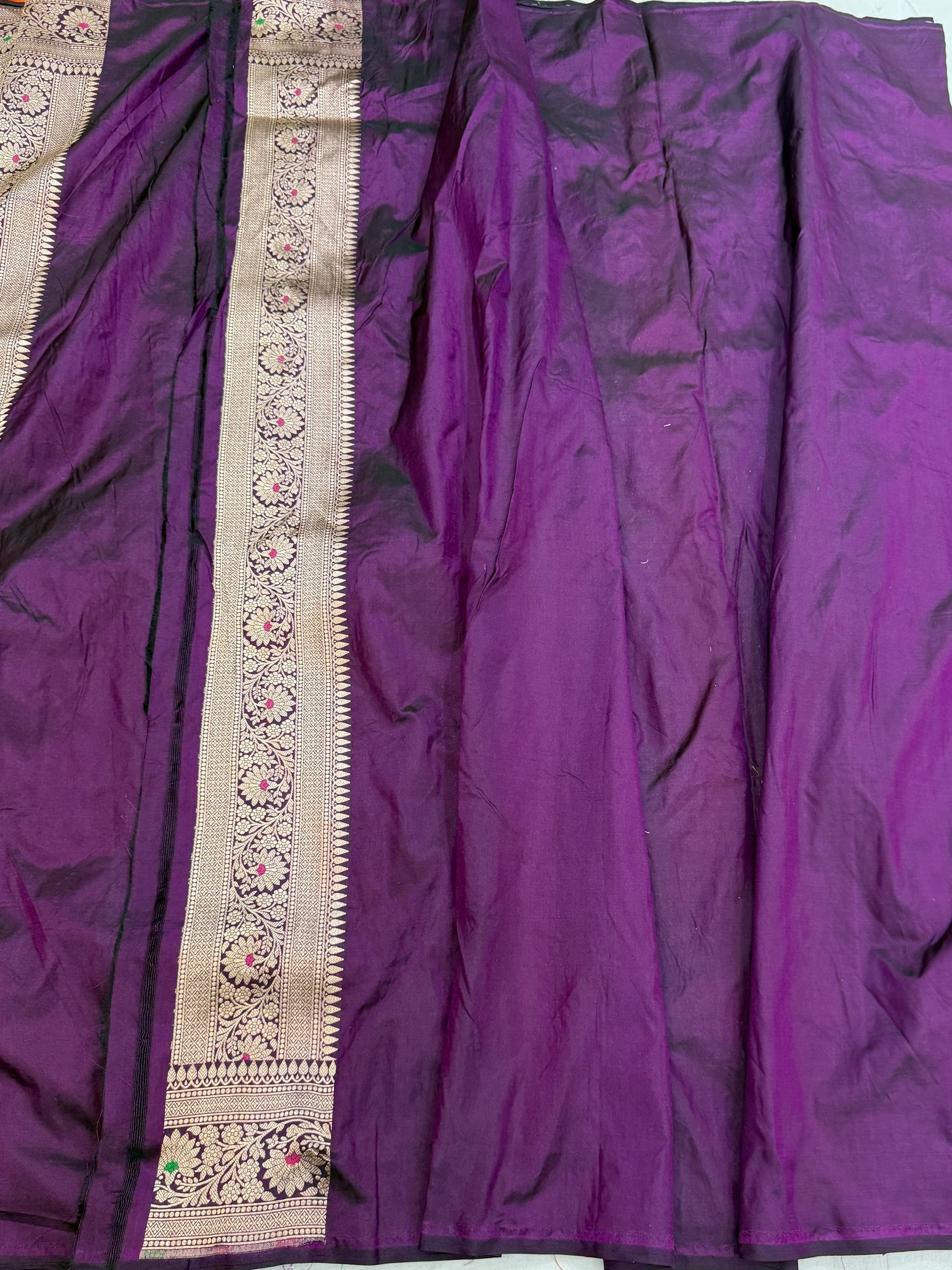 Banarasi Minakari Pure Katan Silk Saree | Pure Silk | Minakari Work | Cutwork Technique | Banarasi Katan Silk Saree - Image 15