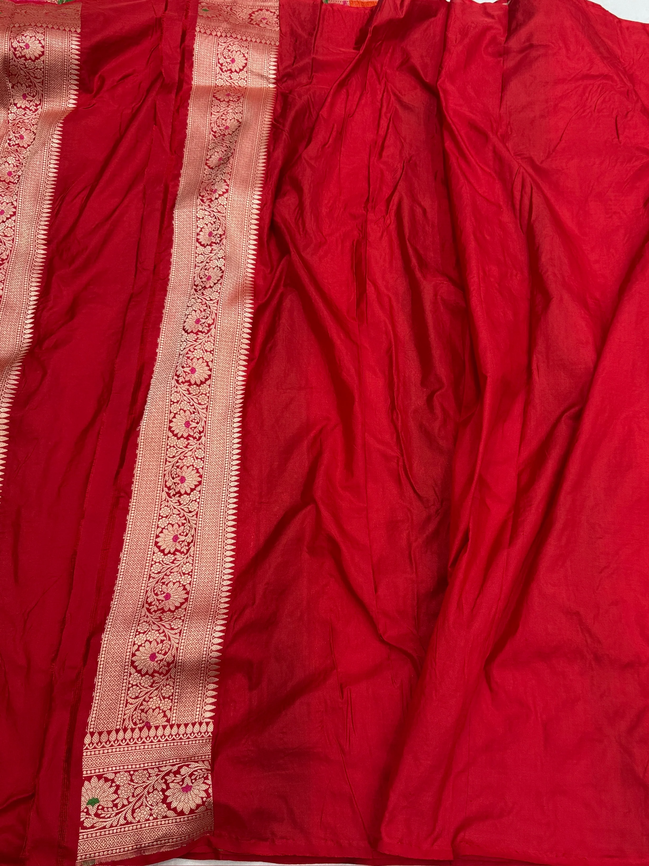 Banarasi Minakari Pure Katan Silk Saree | Pure Silk | Minakari Work | Cutwork Technique | Banarasi Katan Silk Saree - Image 9