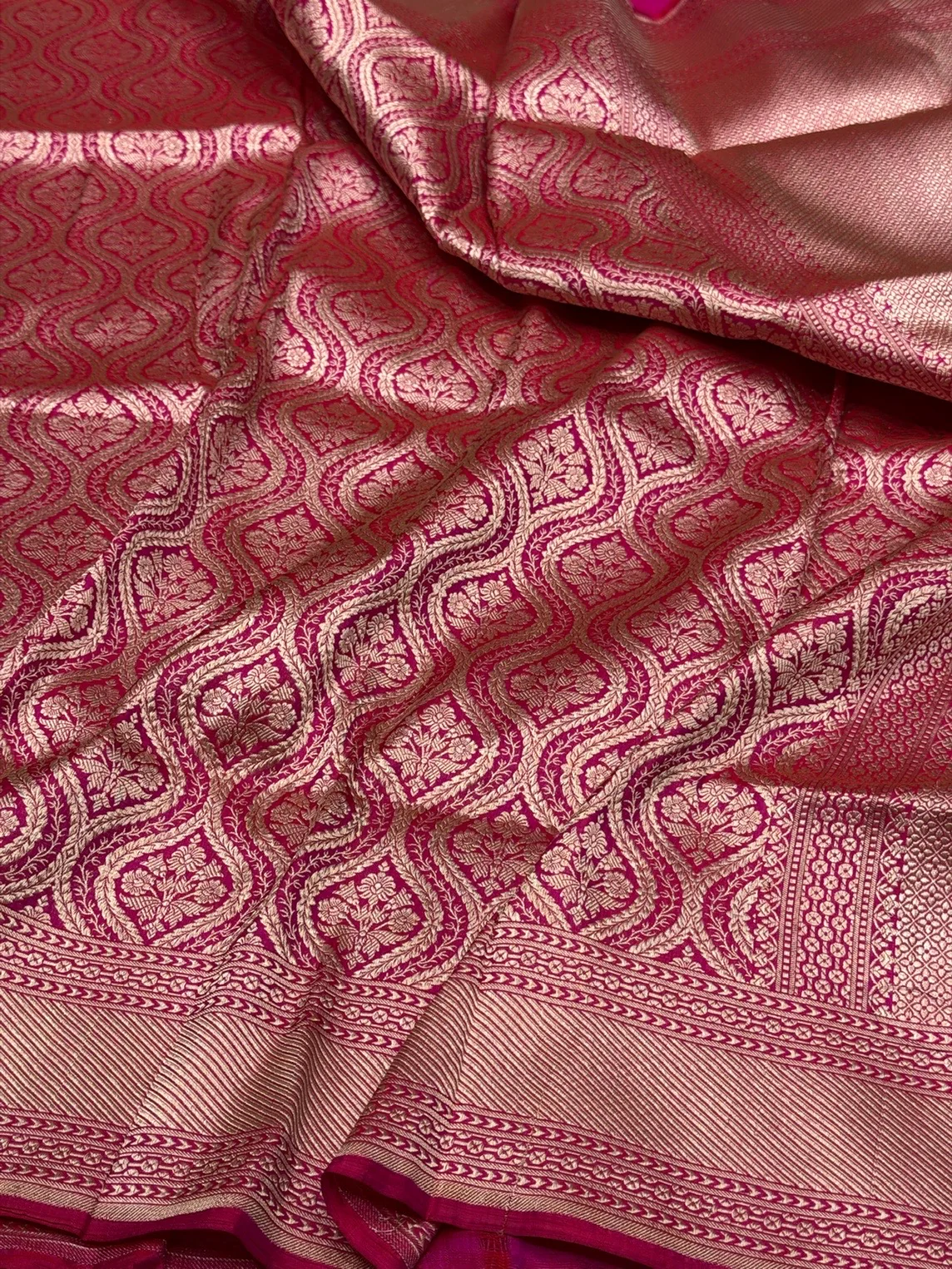 Banarasi Pure Silk Brocade Saree – Luxurious Katan Silk with Intricate Brocade Weave - Image 3