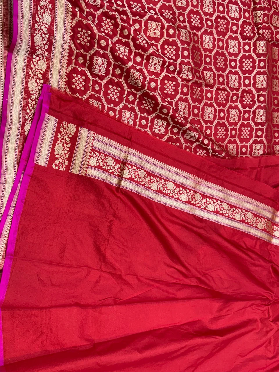 Banarasi Pure Katan Silk Saree | Pure Silk | Cutwork Technique | Banarasi Katan Silk Saree - Image 10