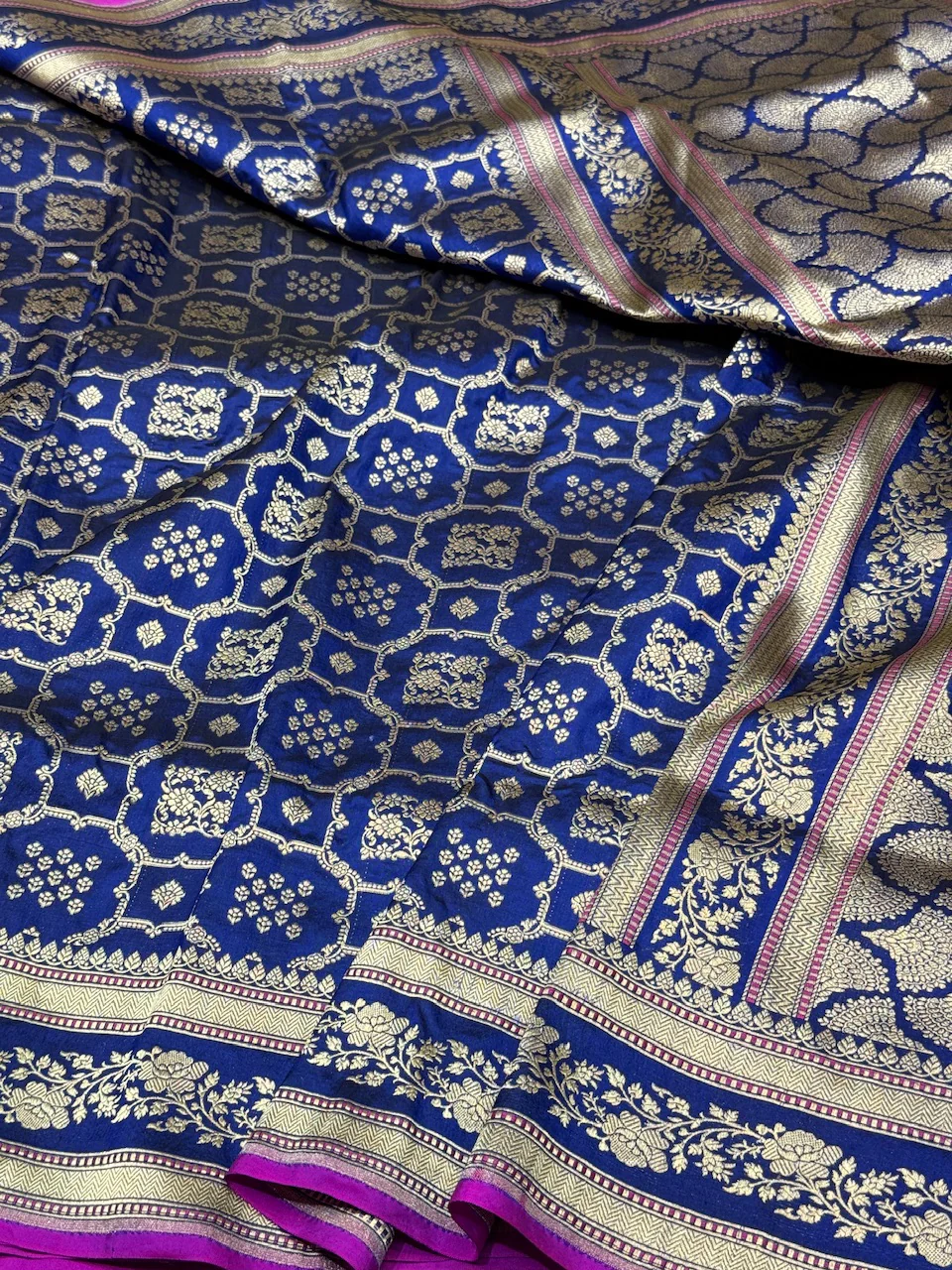 Banarasi Pure Katan Silk Saree | Pure Silk | Cutwork Technique | Banarasi Katan Silk Saree - Image 14