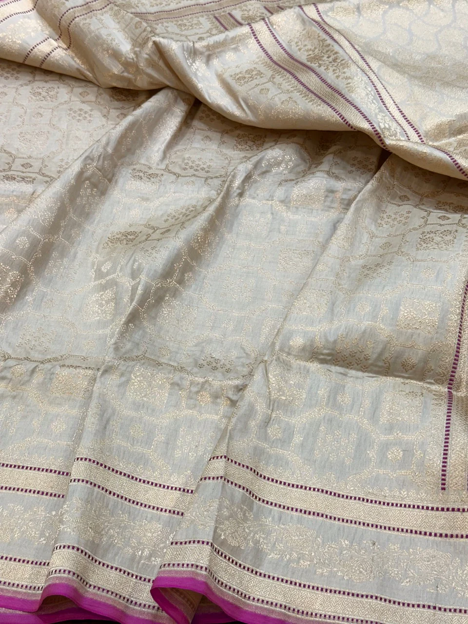 Banarasi Pure Katan Silk Saree | Pure Silk | Cutwork Technique | Banarasi Katan Silk Saree - Image 16
