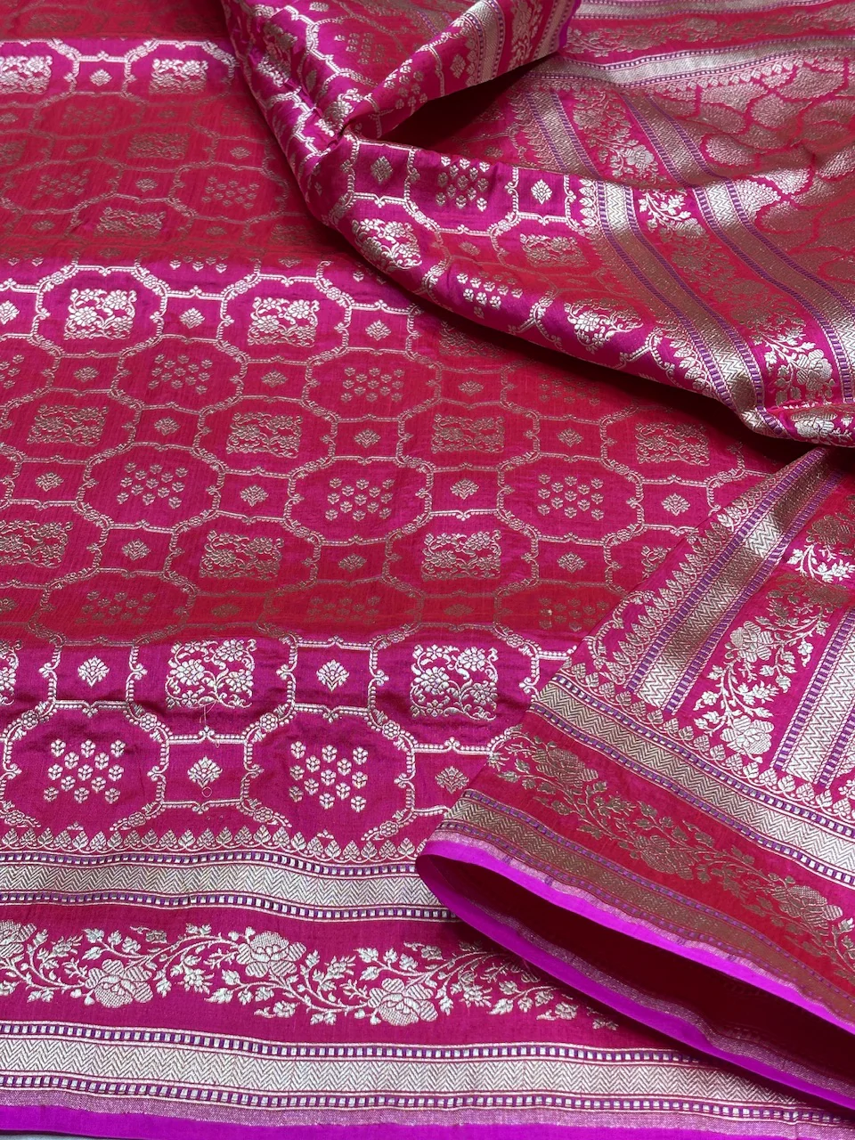 Banarasi Pure Katan Silk Saree | Pure Silk | Cutwork Technique | Banarasi Katan Silk Saree - Image 19