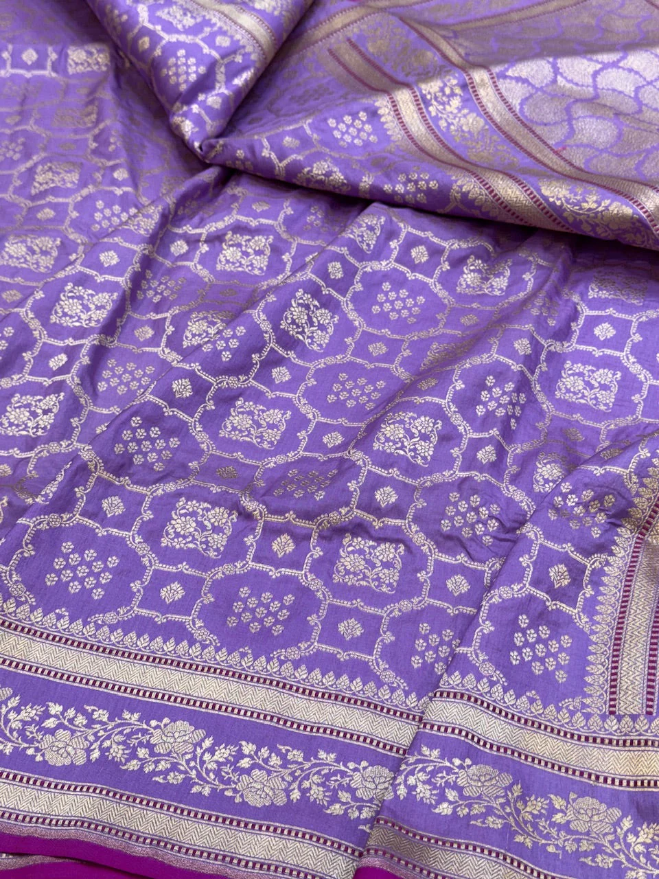 Banarasi Pure Katan Silk Saree | Pure Silk | Cutwork Technique | Banarasi Katan Silk Saree - Image 6