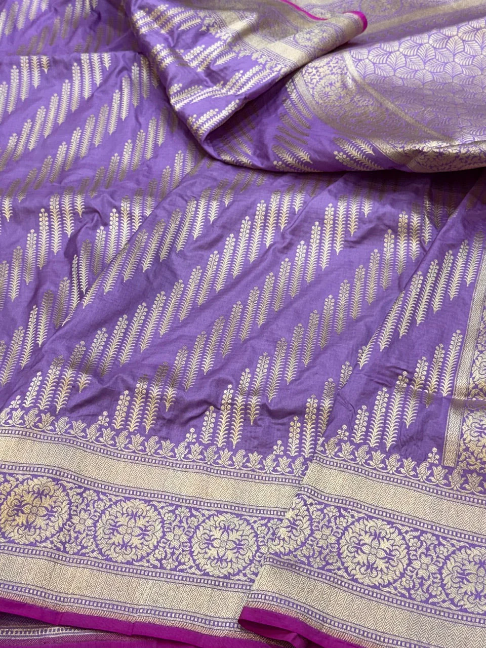 Banarasi Pure Katan Silk Saree | Pure Silk | Cutwork Technique | Banarasi Katan Silk Saree - Image 5